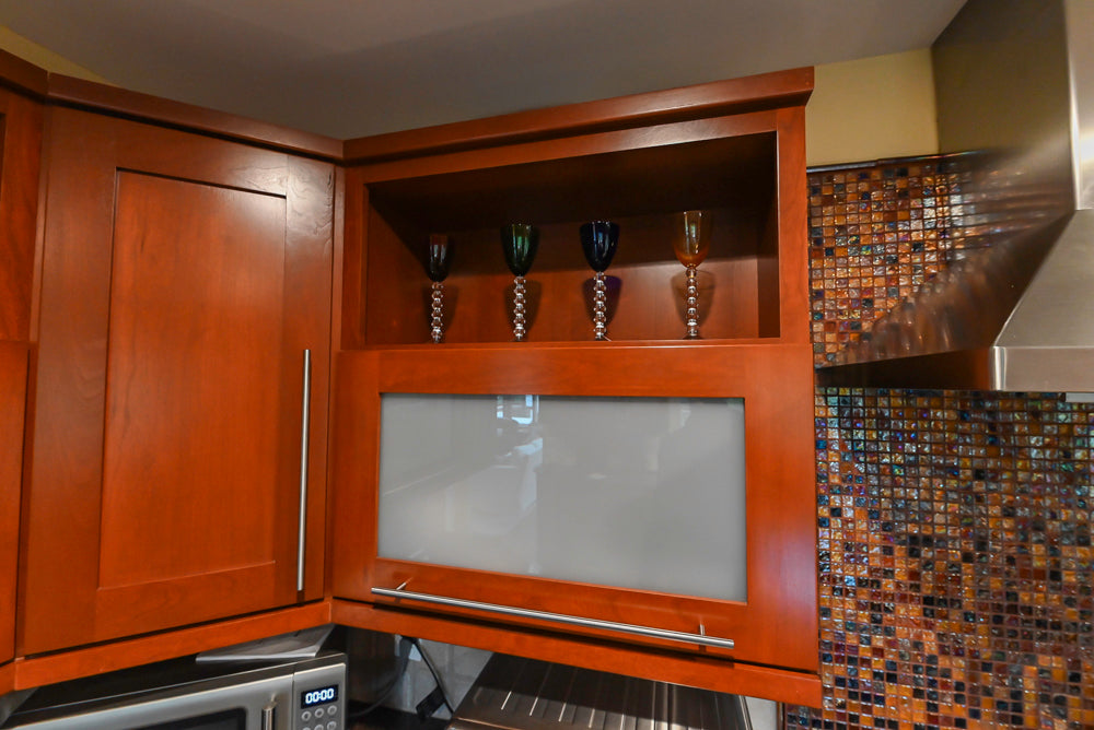 Plain & Fancy Transitional Classic Wooden Kitchen with Island and Sub-Zero 48" Refrigerator