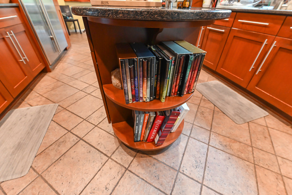 Plain & Fancy Transitional Classic Wooden Kitchen with Island and Sub-Zero 48" Refrigerator