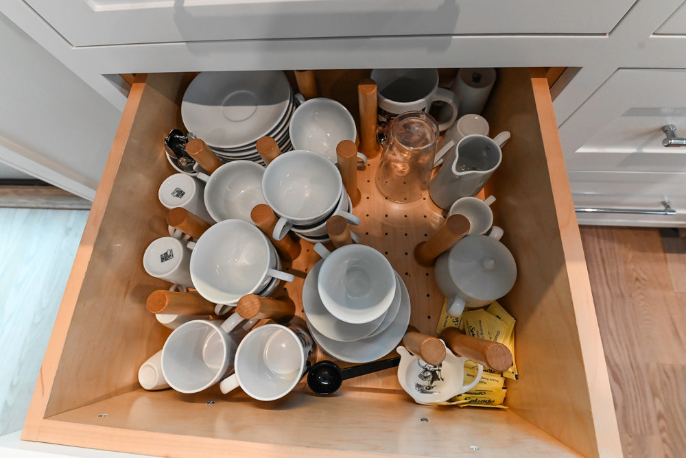 "The Banbury" Transitional White Kitchen with White Oak Island & Appliances