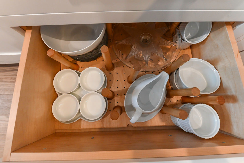 "The Banbury" Transitional White Kitchen with White Oak Island & Appliances
