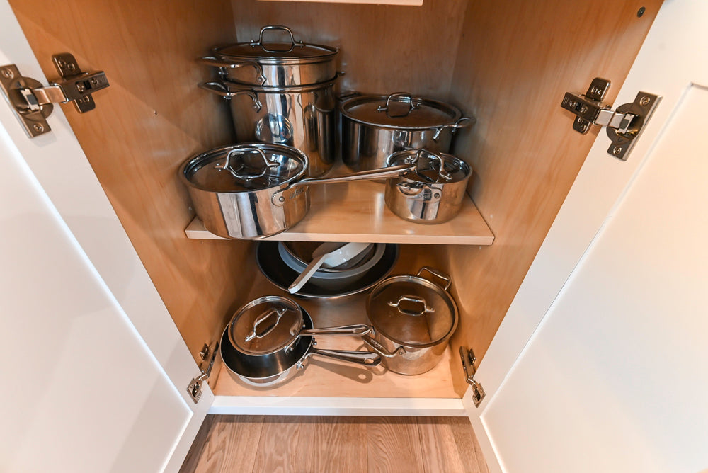 "The Banbury" Transitional White Kitchen with White Oak Island & Appliances