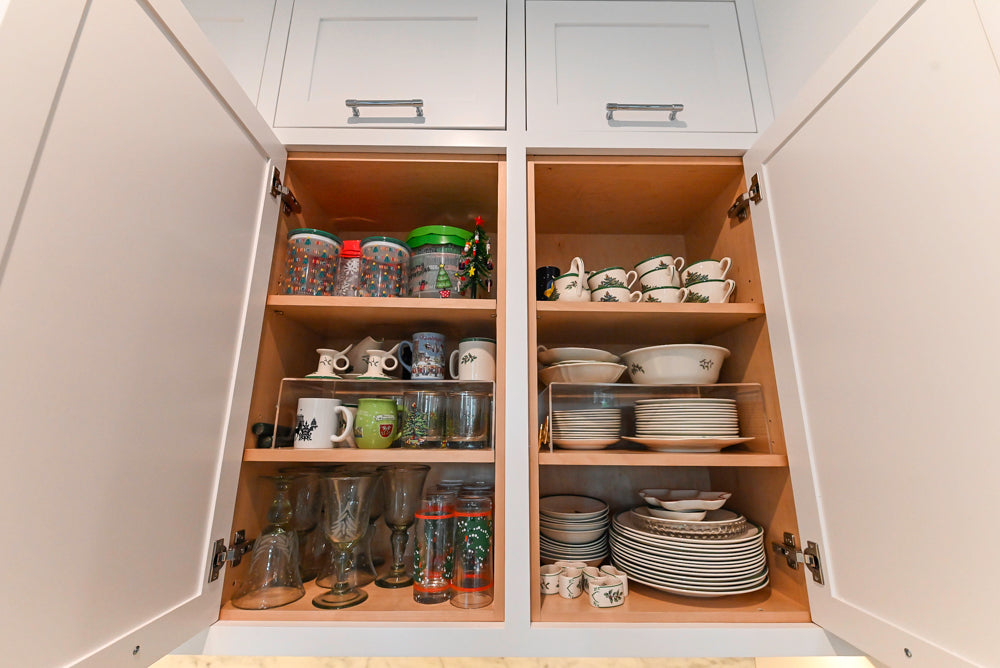 "The Banbury" Transitional White Kitchen with White Oak Island & Appliances