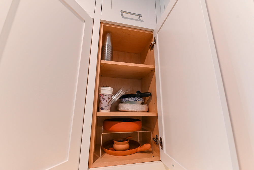 "The Banbury" Transitional White Kitchen with White Oak Island & Appliances