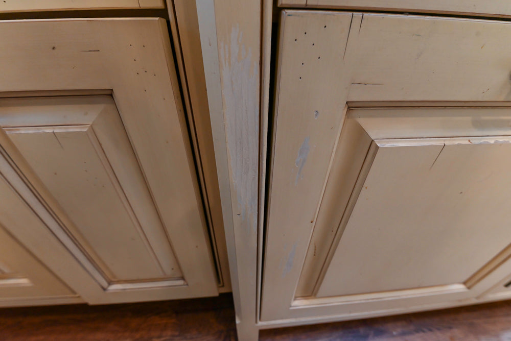 Woodcraft Traditional Light Yellow Kitchen with Island & 48" Wolf Range