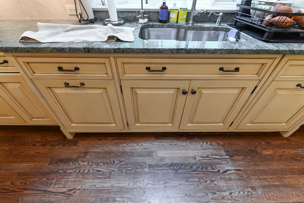 Woodcraft Traditional Light Yellow Kitchen with Island & 48" Wolf Range