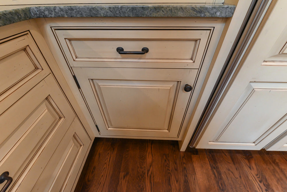 Woodcraft Traditional Light Yellow Kitchen with Island & 48" Wolf Range