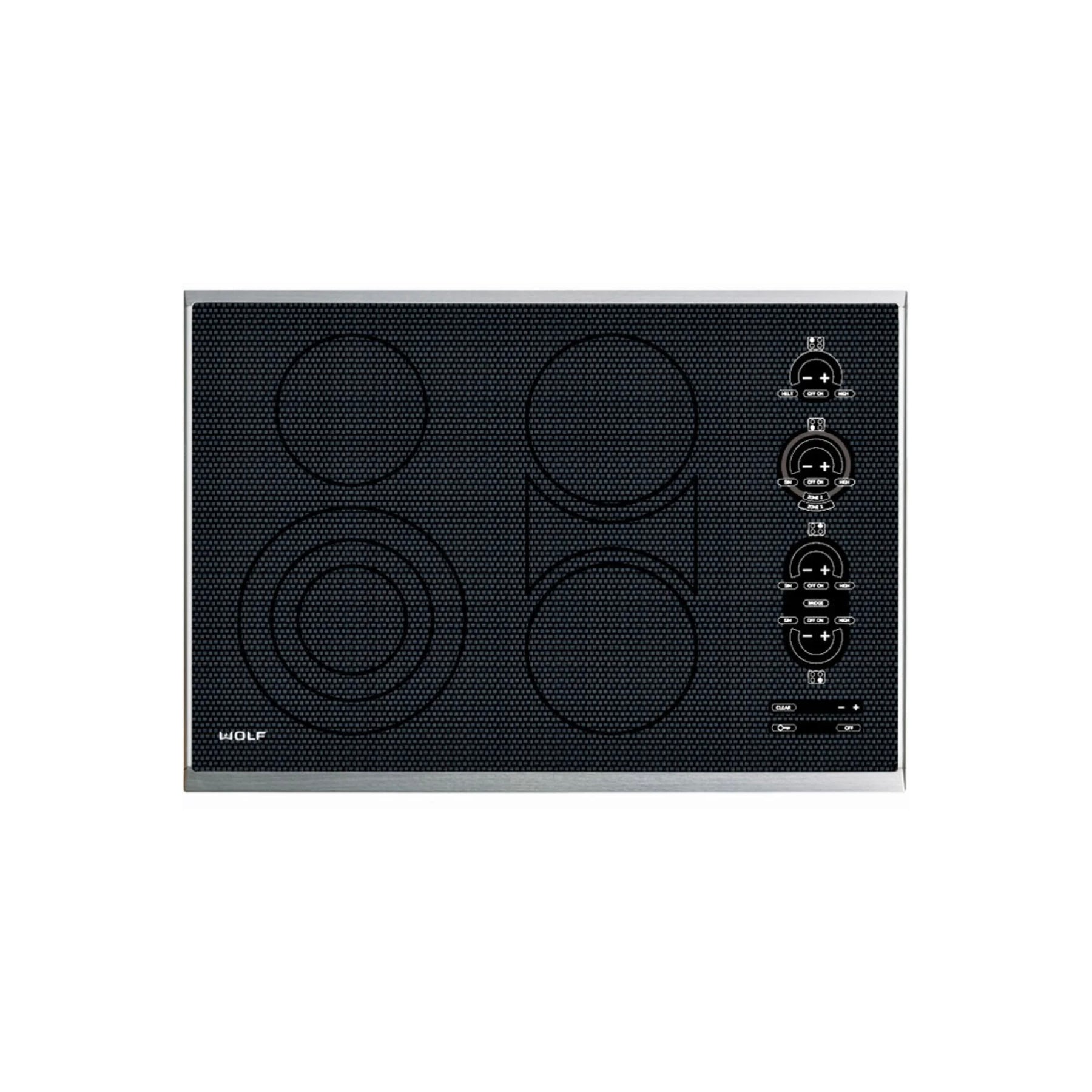 Wolf CT30E/S 30" Black Smoothtop Electric Cooktop