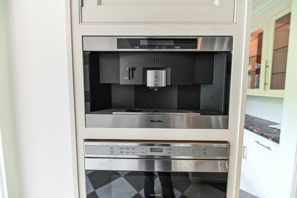 "The Dove" Transitional White Kitchen with Wolf 60" Range & Sub-Zero