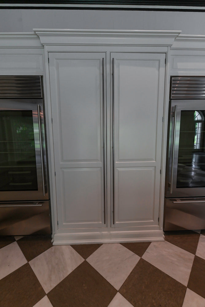 "The Dove" Transitional White Kitchen with Wolf 60" Range & Sub-Zero