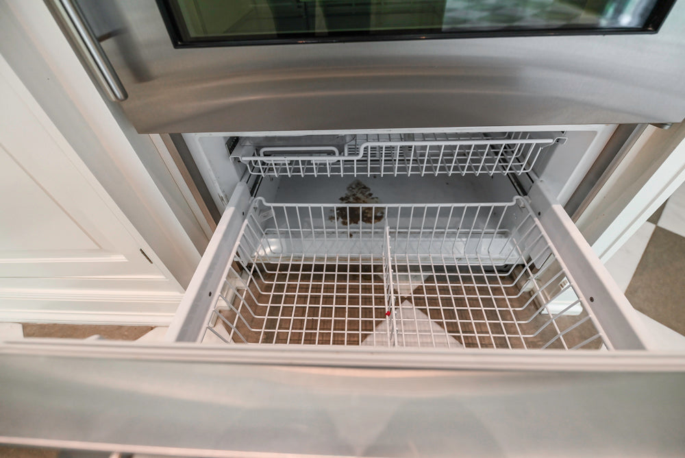 "The Dove" Transitional White Kitchen with Wolf 60" Range & Sub-Zero