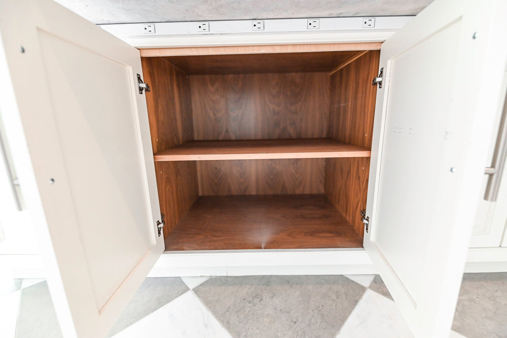 "The Dove" Transitional White Kitchen with Wolf 60" Range & Sub-Zero