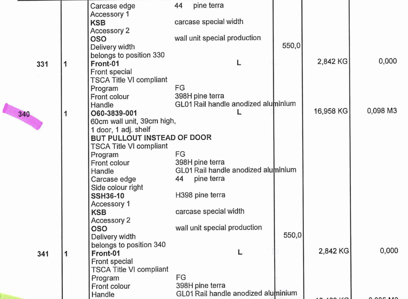 Poggenpohl Modern Pine Terra Veneer Powder Room Floating Vestibule