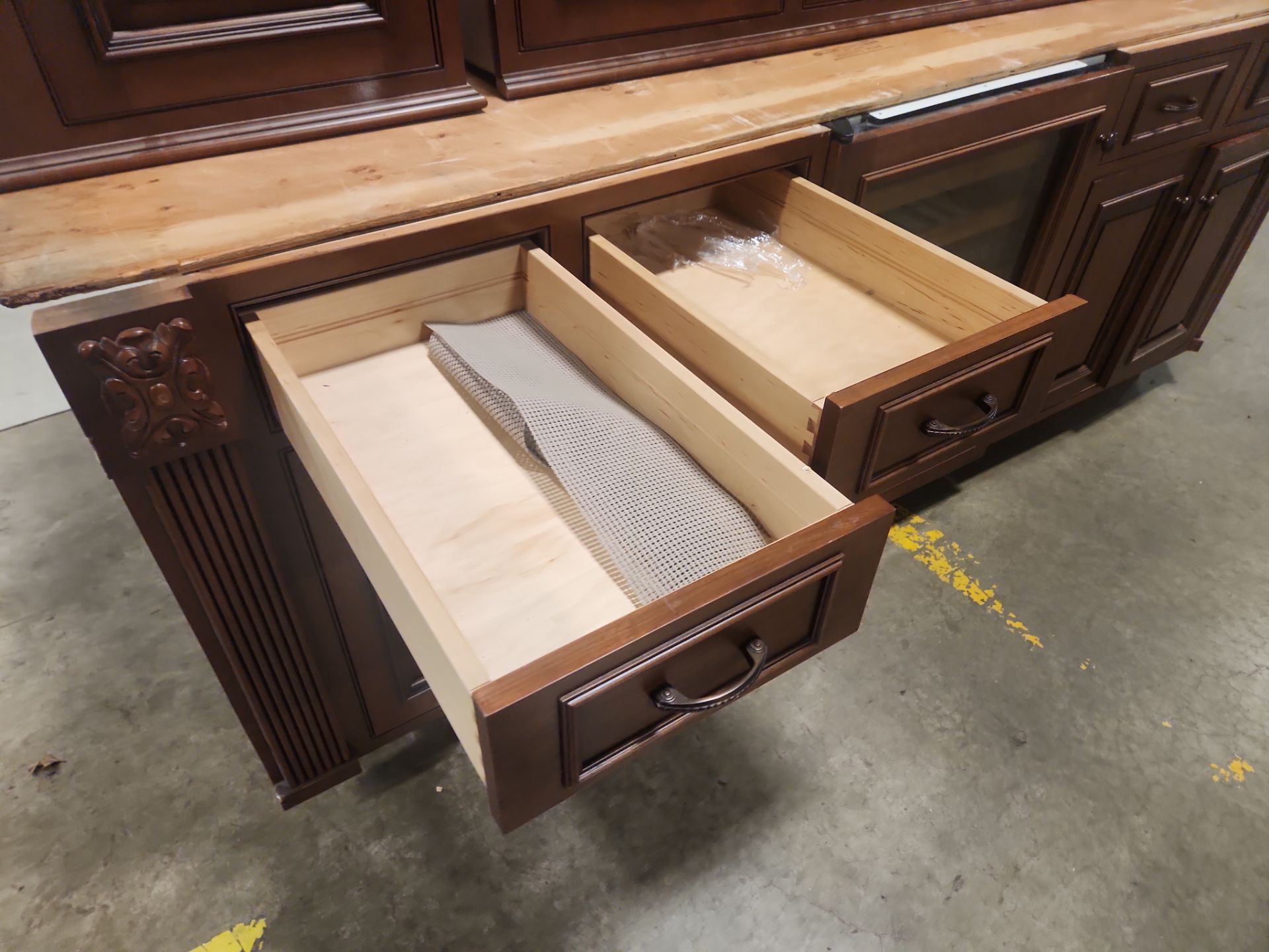 ÒThe ReserveÓ Custom Traditional Wood Butler's Pantry with Sub-Zero Wine Cooler
