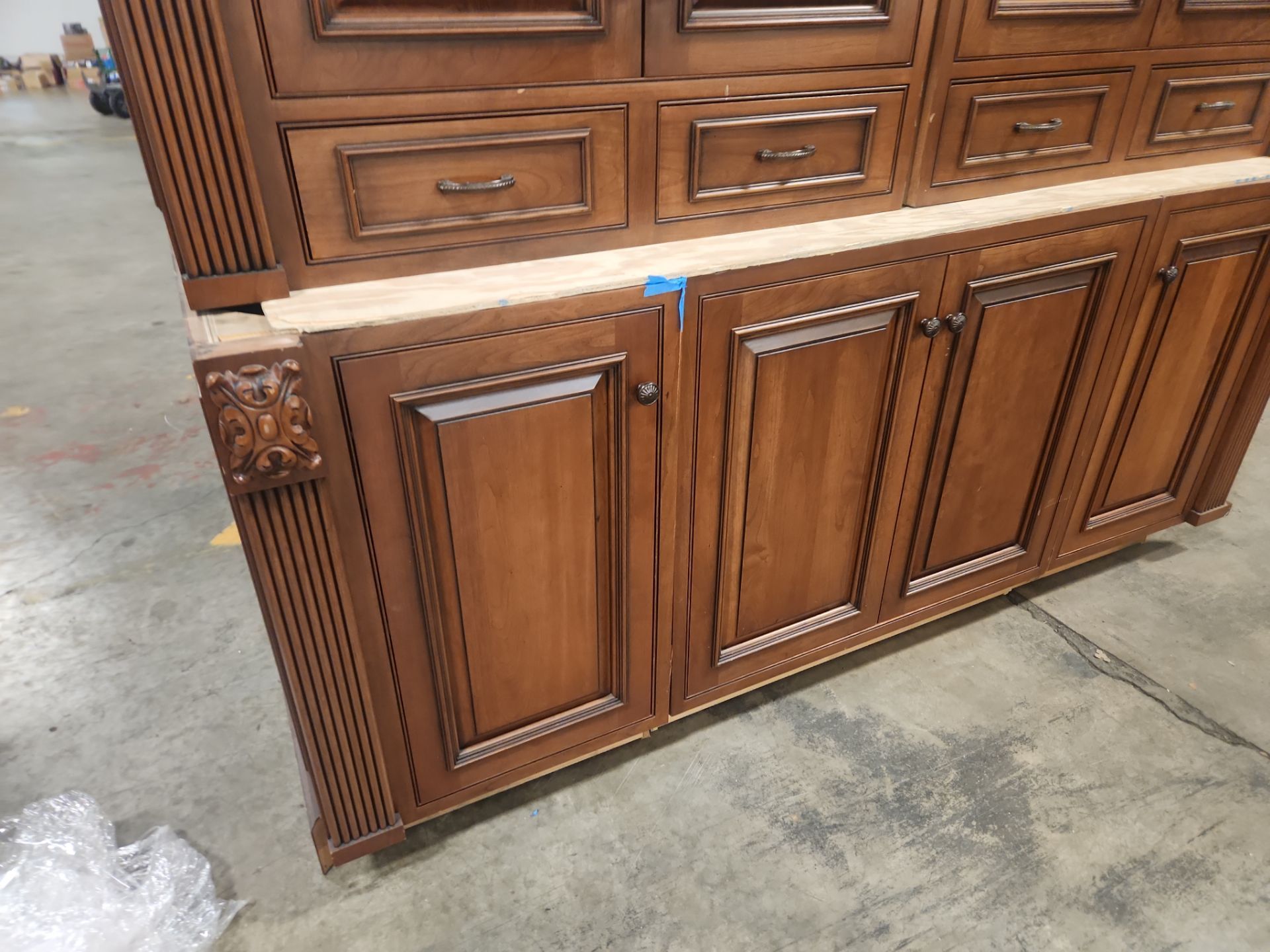 ÒThe ReserveÓ Custom Traditional Wood Butler's Pantry with Sub-Zero Wine Cooler