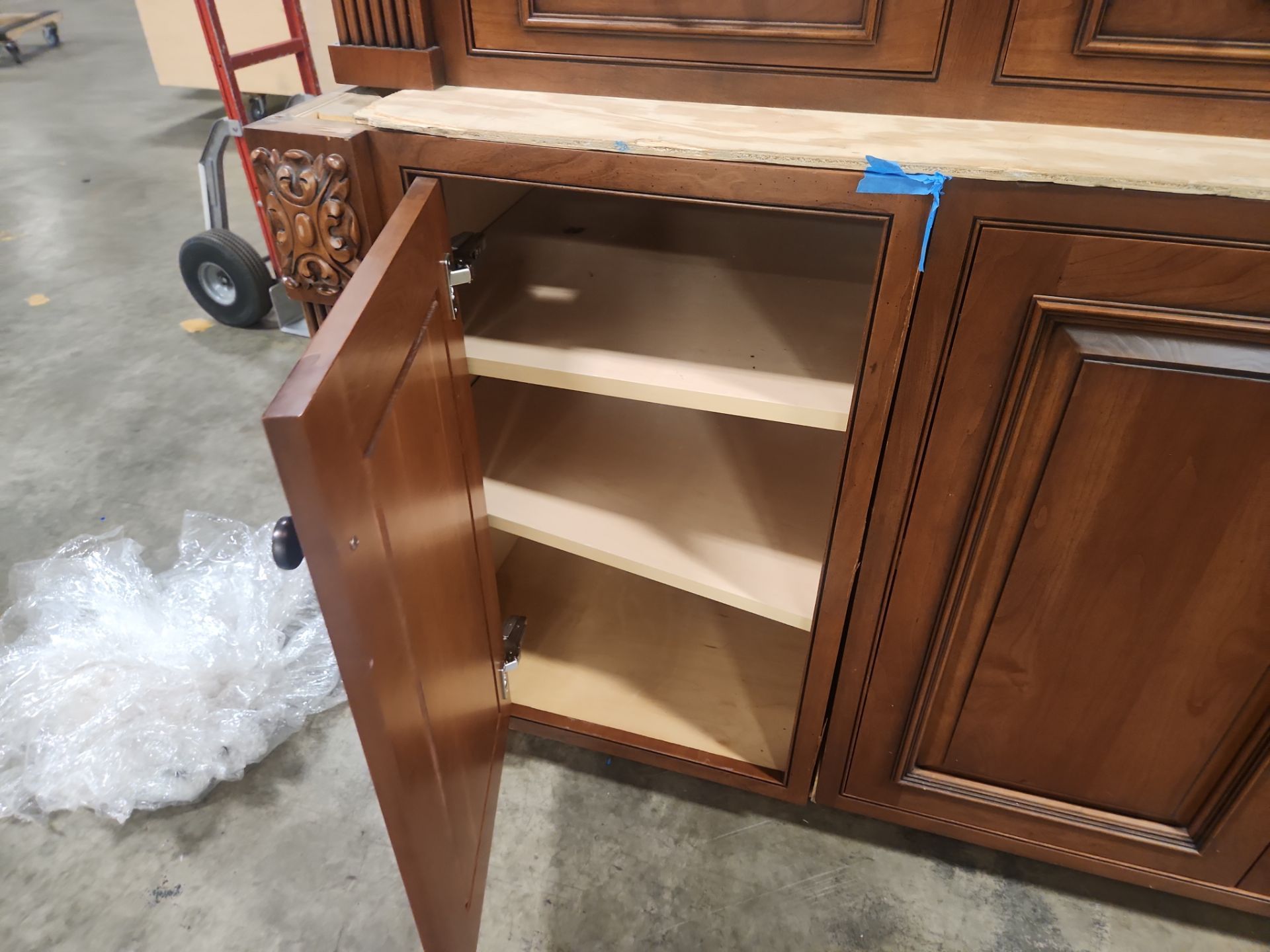 ÒThe ReserveÓ Custom Traditional Wood Butler's Pantry with Sub-Zero Wine Cooler