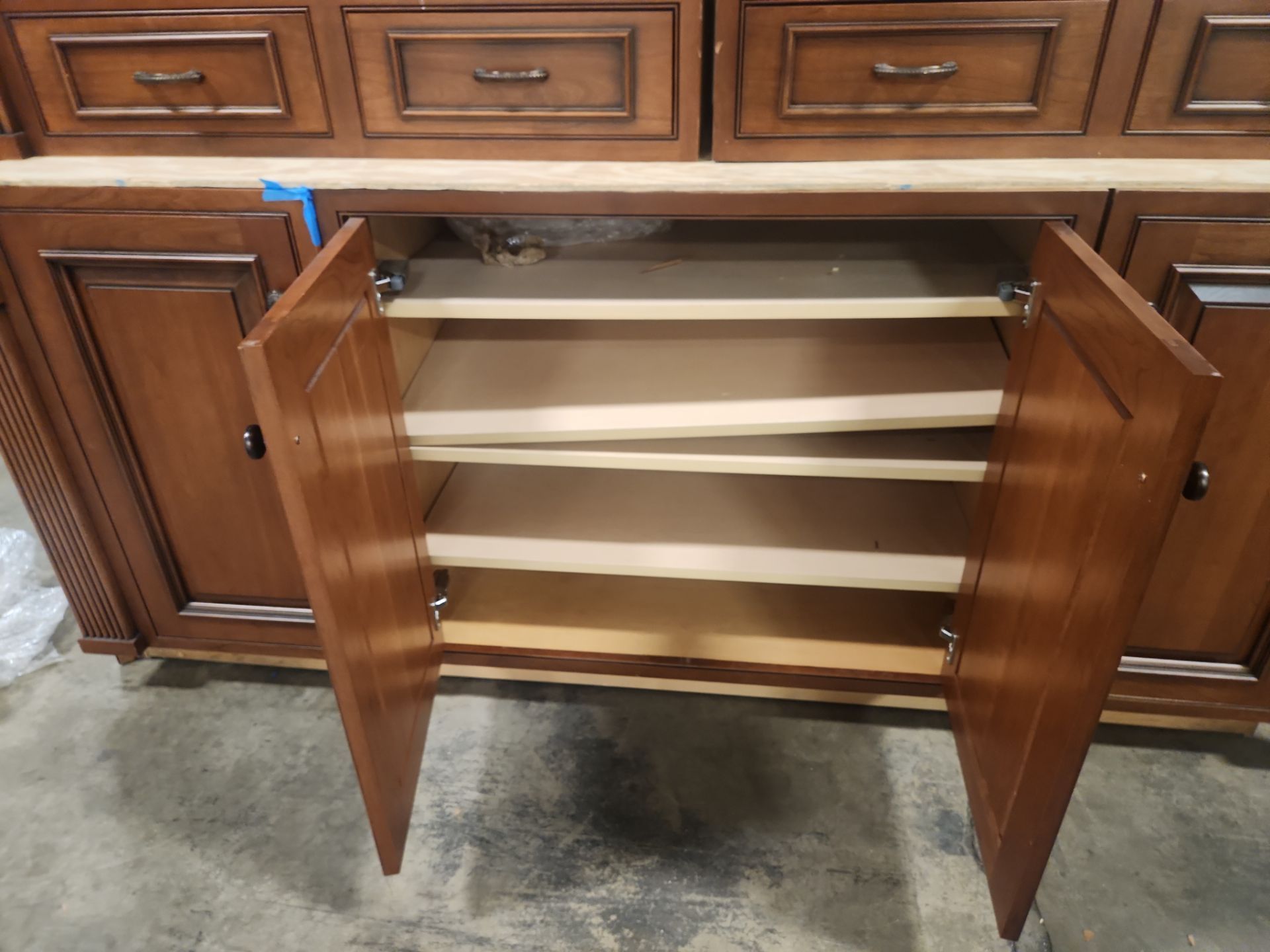 ÒThe ReserveÓ Custom Traditional Wood Butler's Pantry with Sub-Zero Wine Cooler
