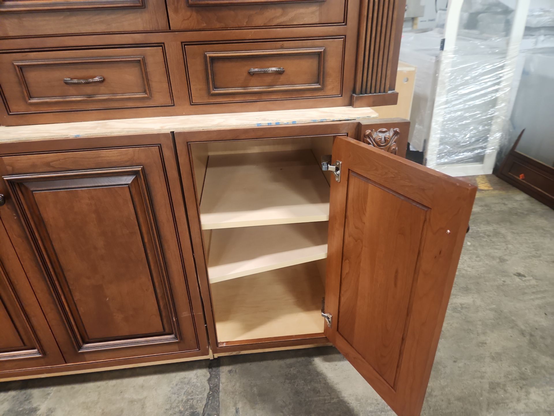 ÒThe ReserveÓ Custom Traditional Wood Butler's Pantry with Sub-Zero Wine Cooler