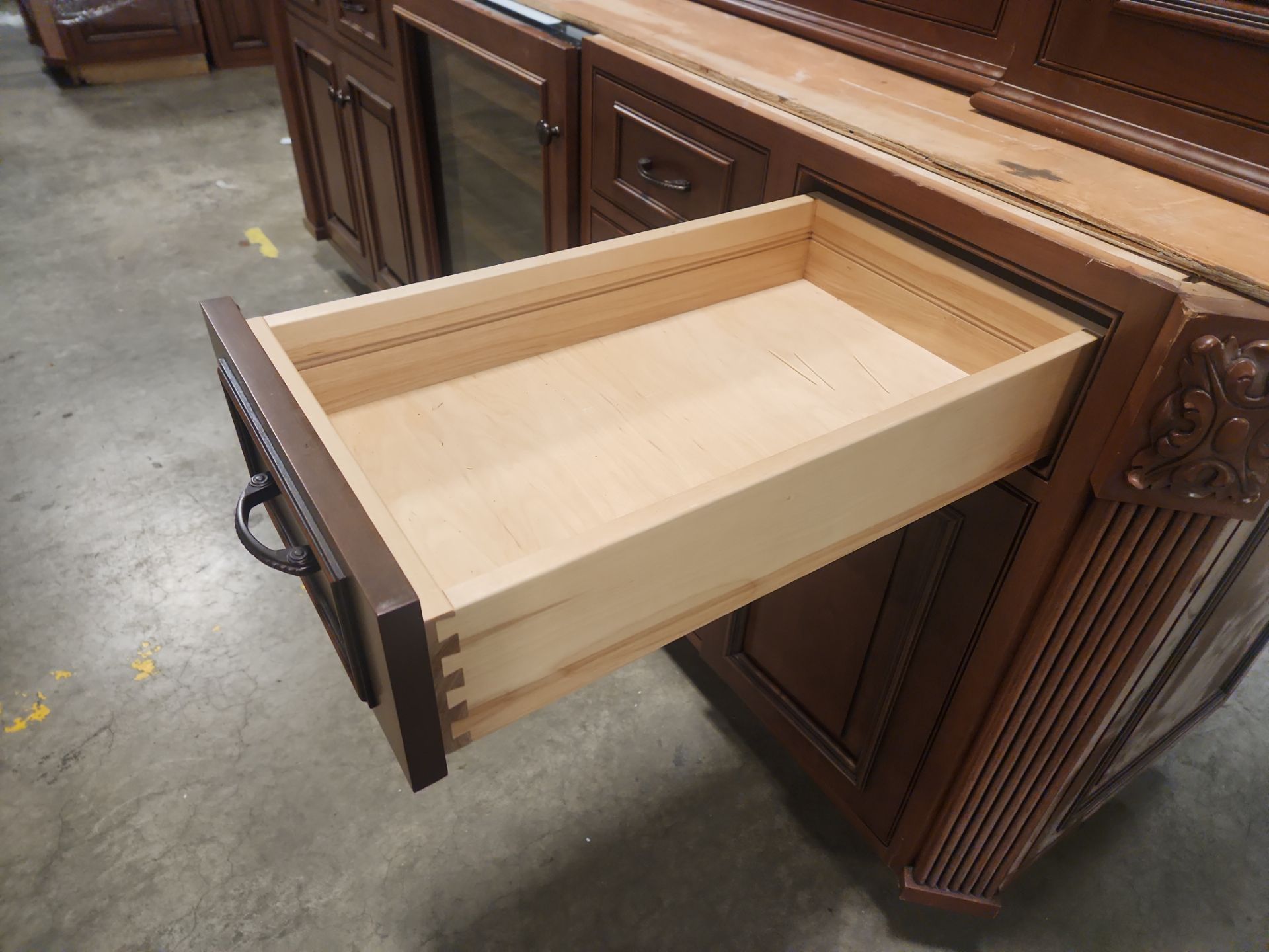 ÒThe ReserveÓ Custom Traditional Wood Butler's Pantry with Sub-Zero Wine Cooler
