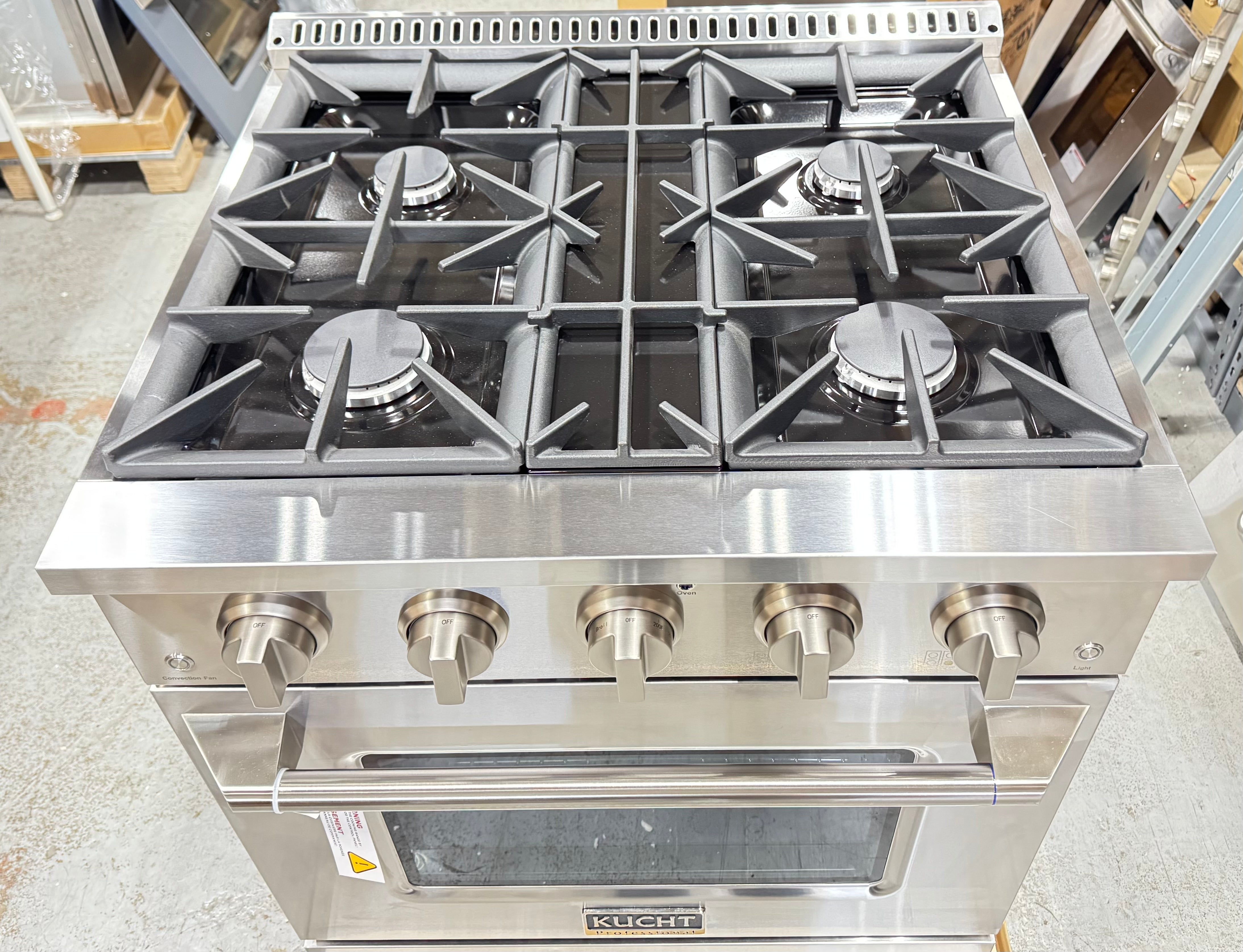 Kucht Professional Pro-Style KDF302 30" Stainless Steel Dual Fuel Range