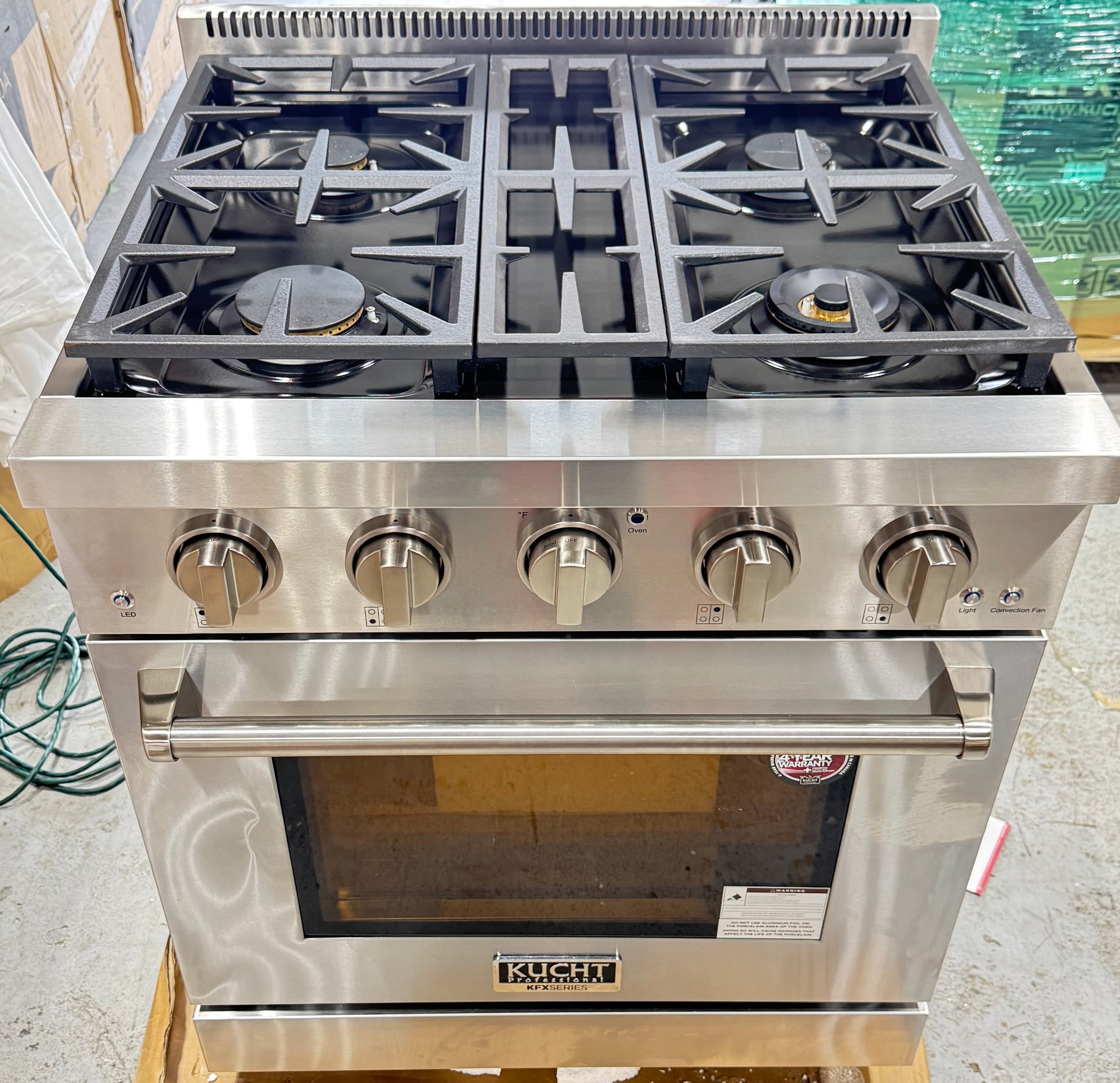 Kucht Professional KFX300 30" Stainless Steel Gas Range