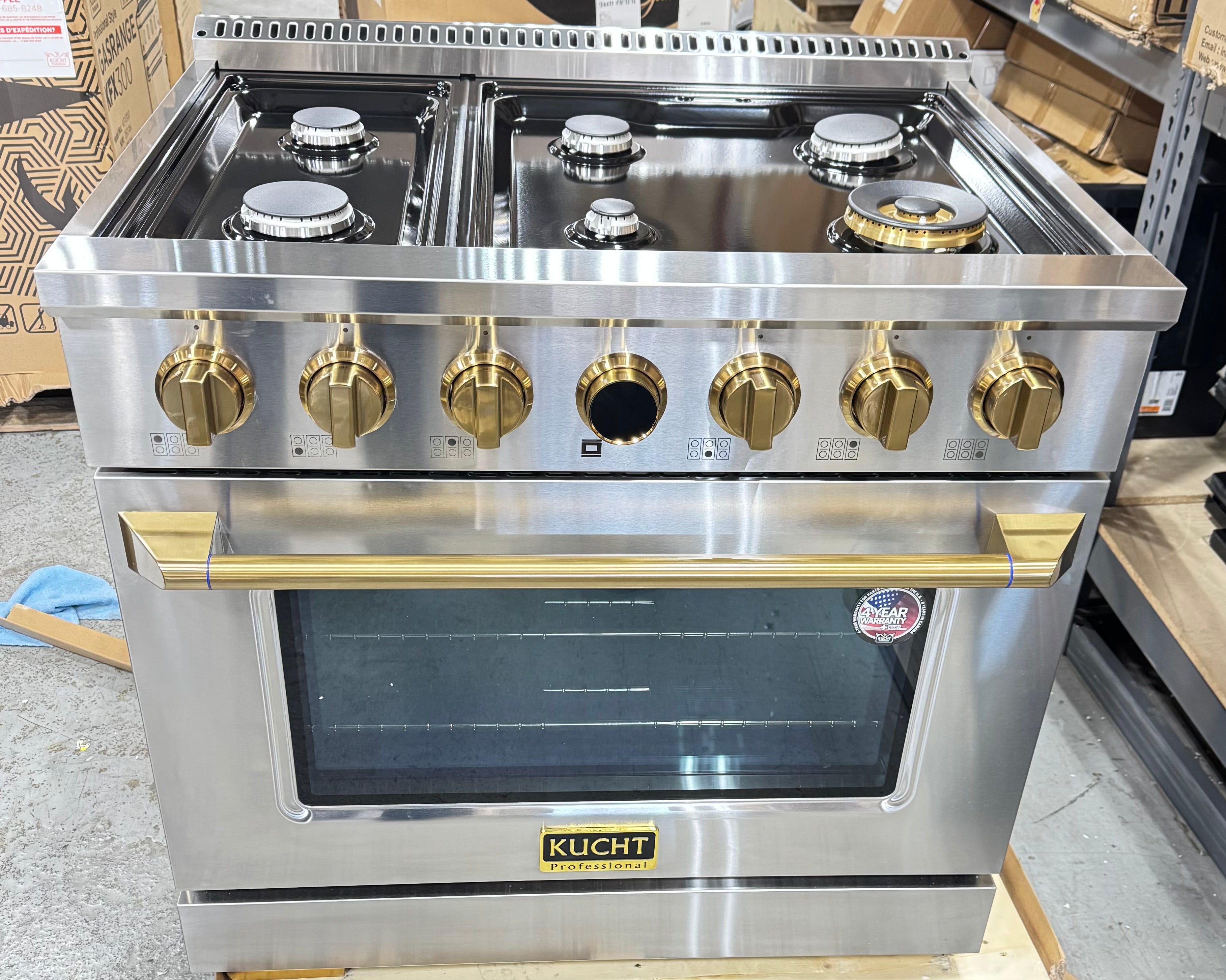 Kucht Professional KXP36-GL 36″ Stainless Steel Dual Fuel Range