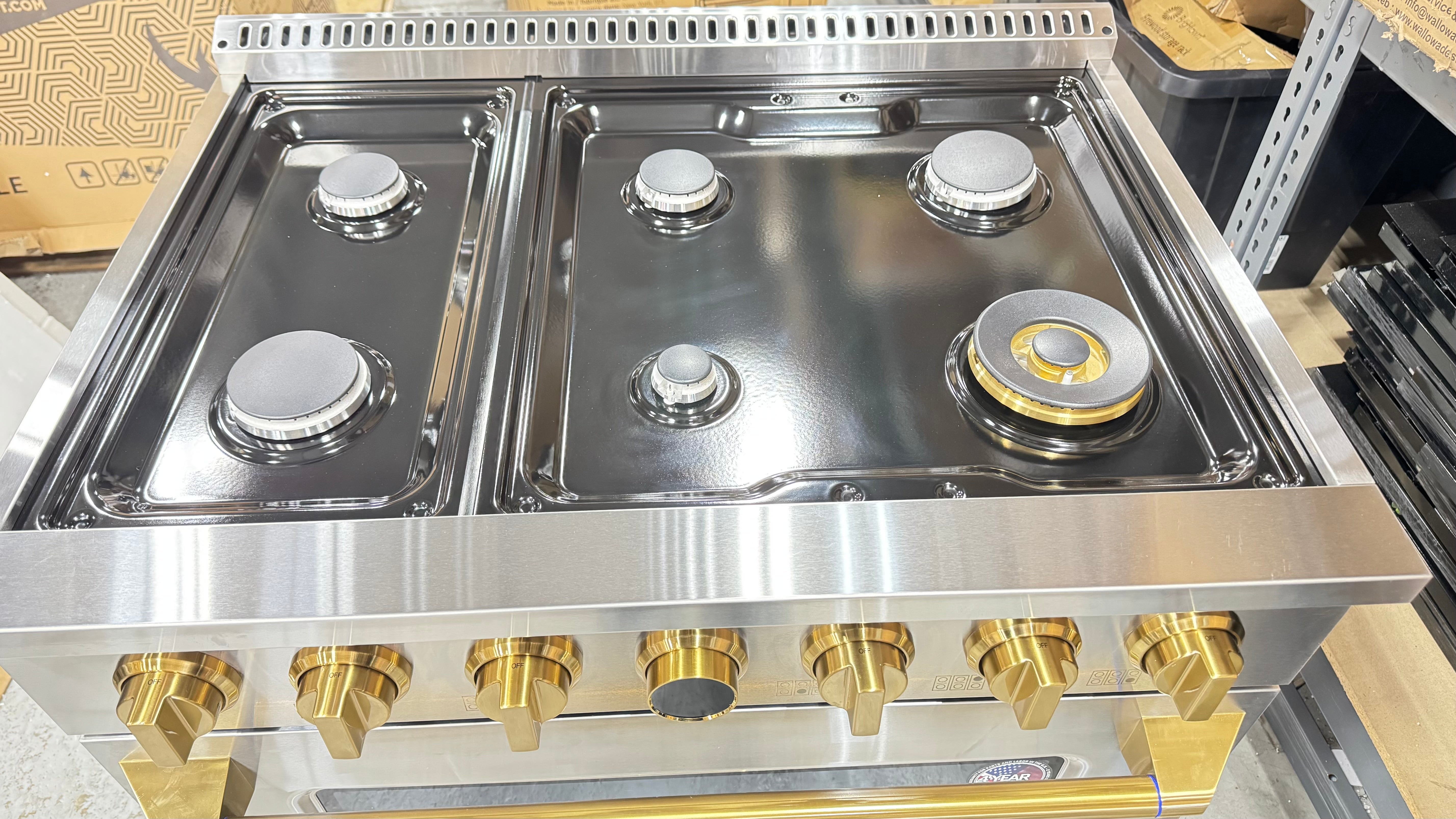 Kucht Professional KXP36-GL 36″ Stainless Steel Dual Fuel Range