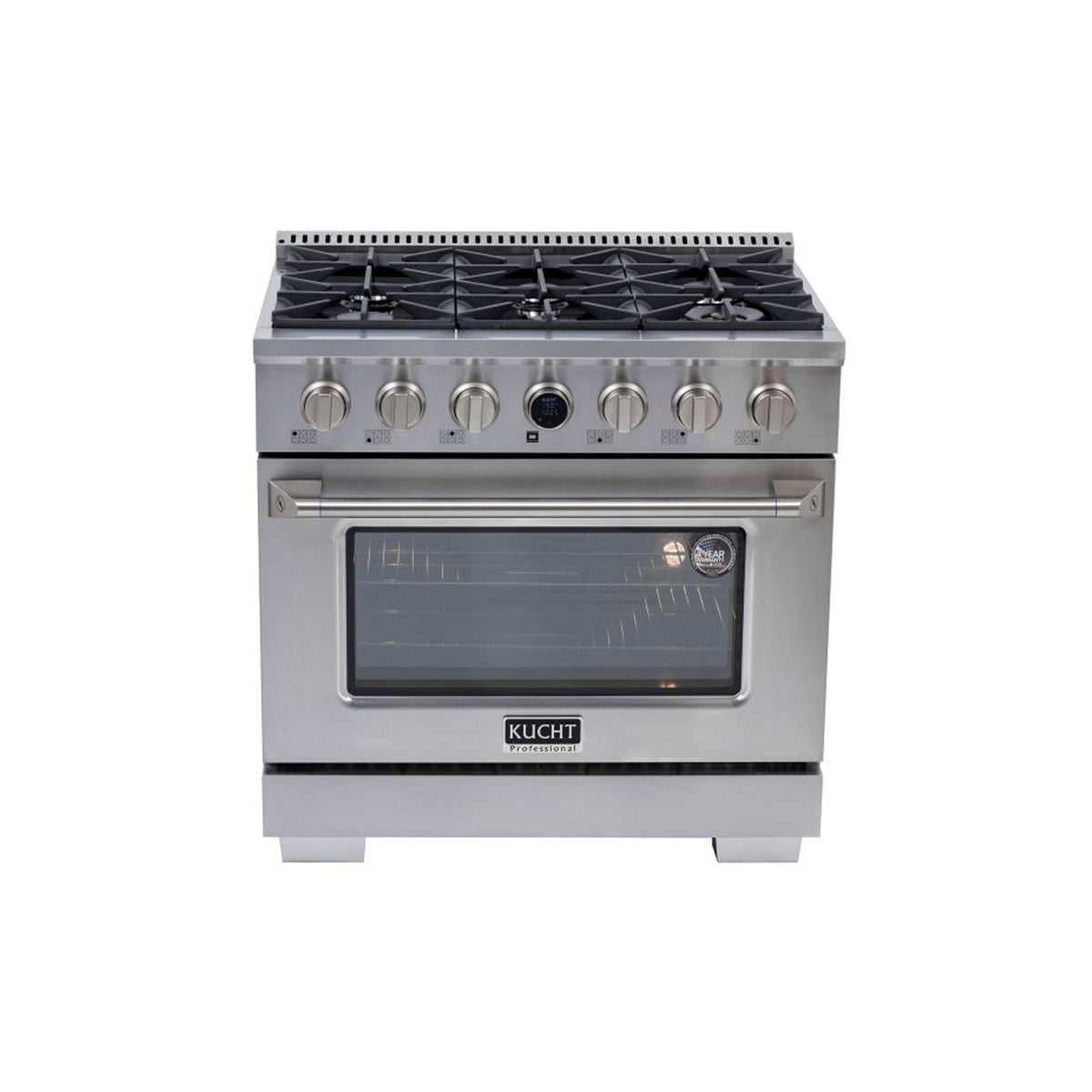 Kucht Professional KXP36-SS 36" Stainless Steel Dual Fuel Range