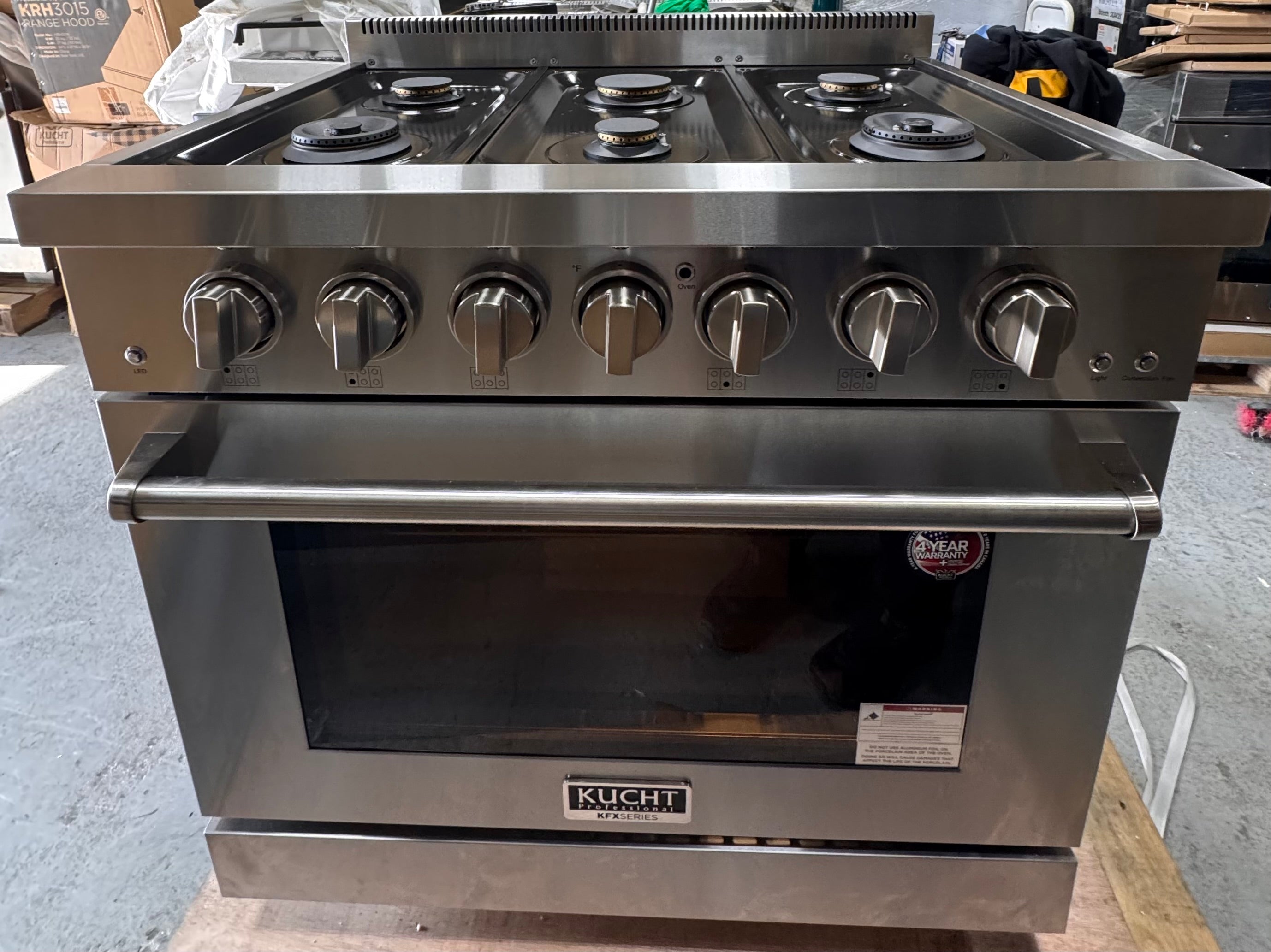 Kucht Professional KFX360 36″ Stainless Steel Gas Range