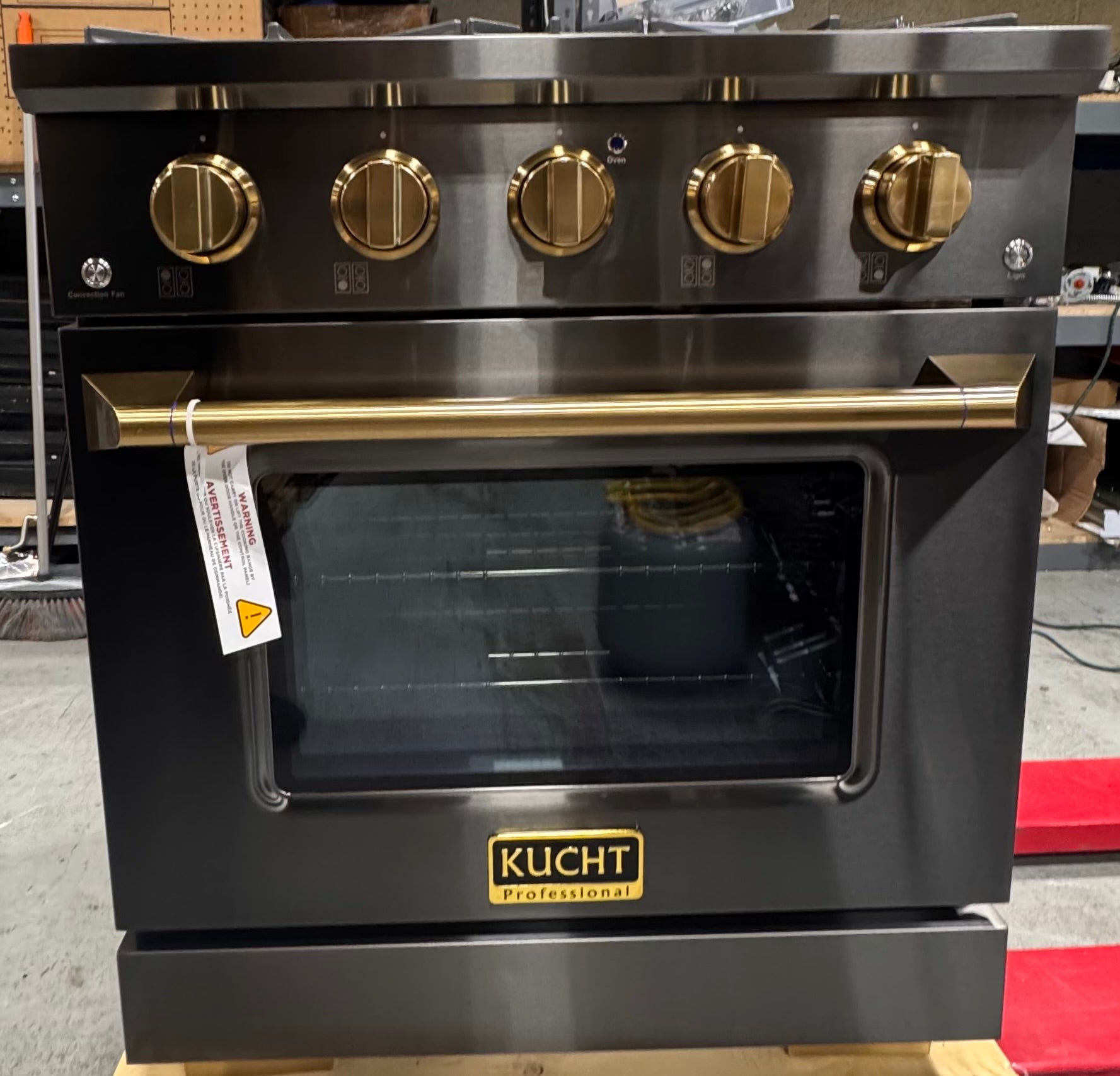 Kucht Professional KEG303 30" Black Stainless Steel Gas Range