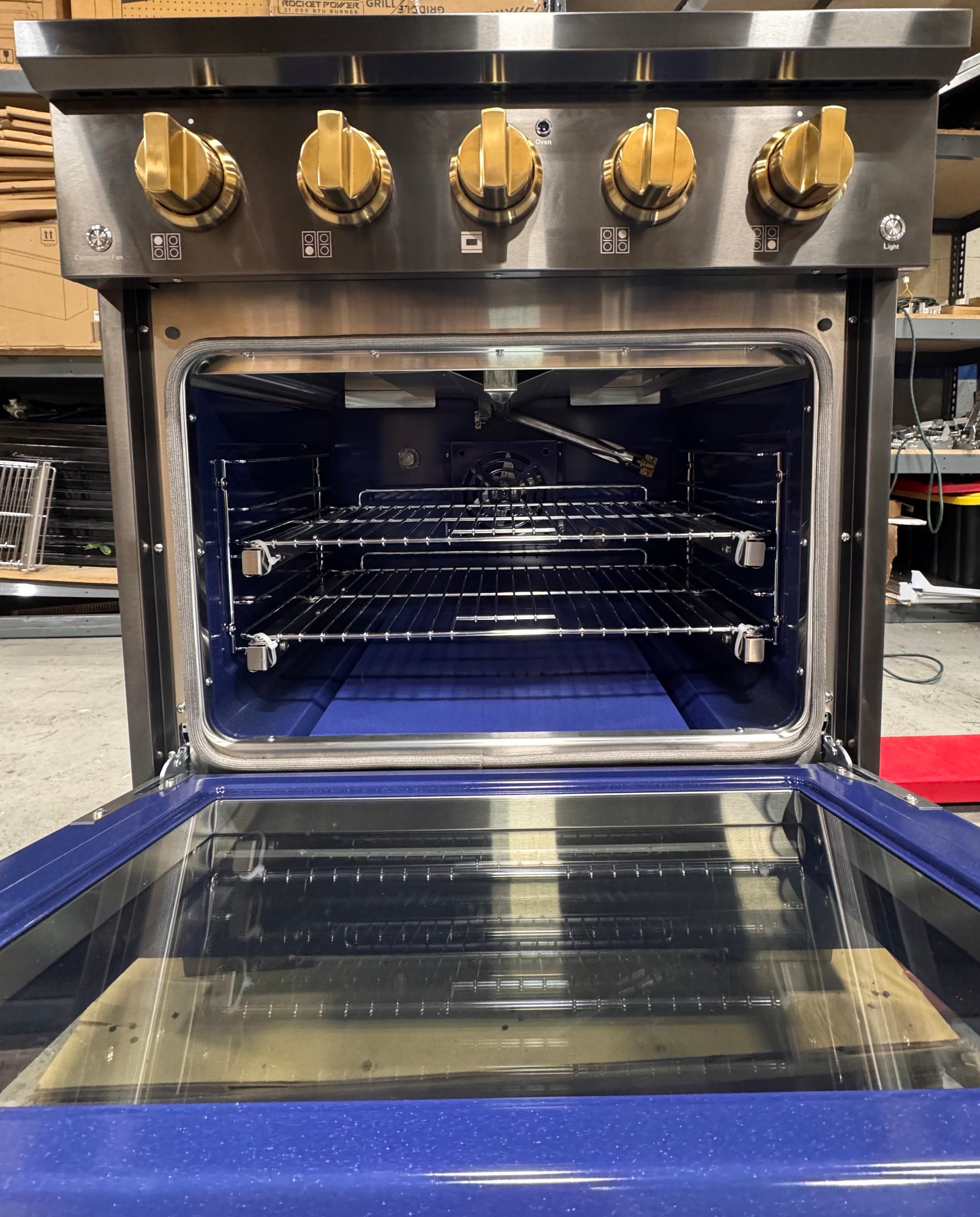 Kucht Professional KEG303 30" Black Stainless Steel Gas Range