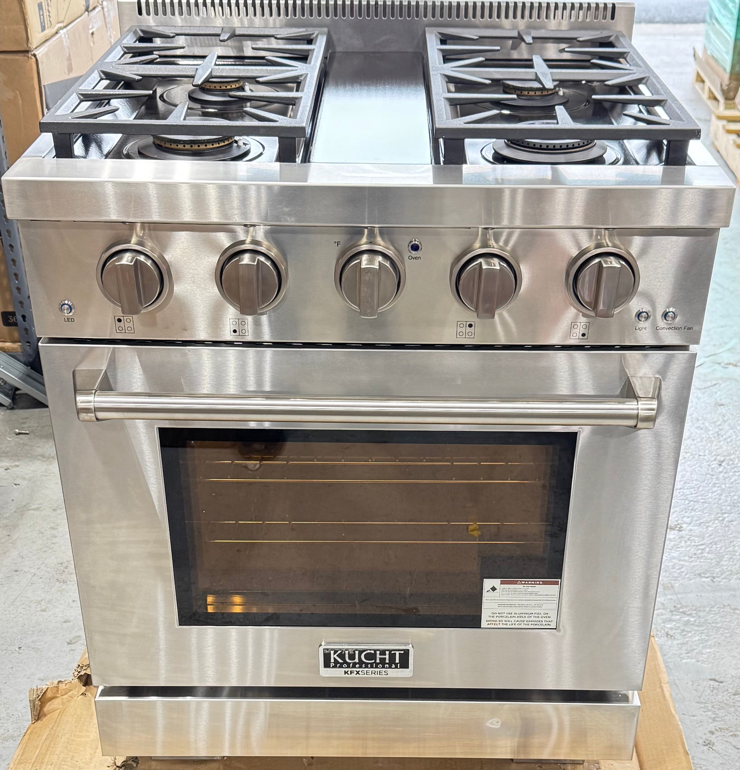 Kucht Professional KFX300 30" Stainless Steel Gas Range