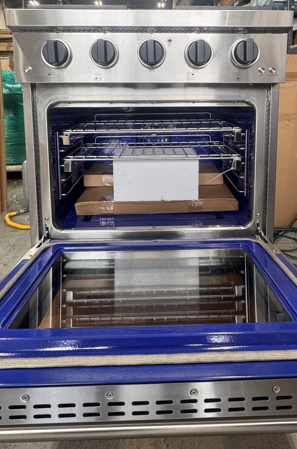 Kucht Professional KFX300 30" Stainless Steel Gas Range with Black Knobs