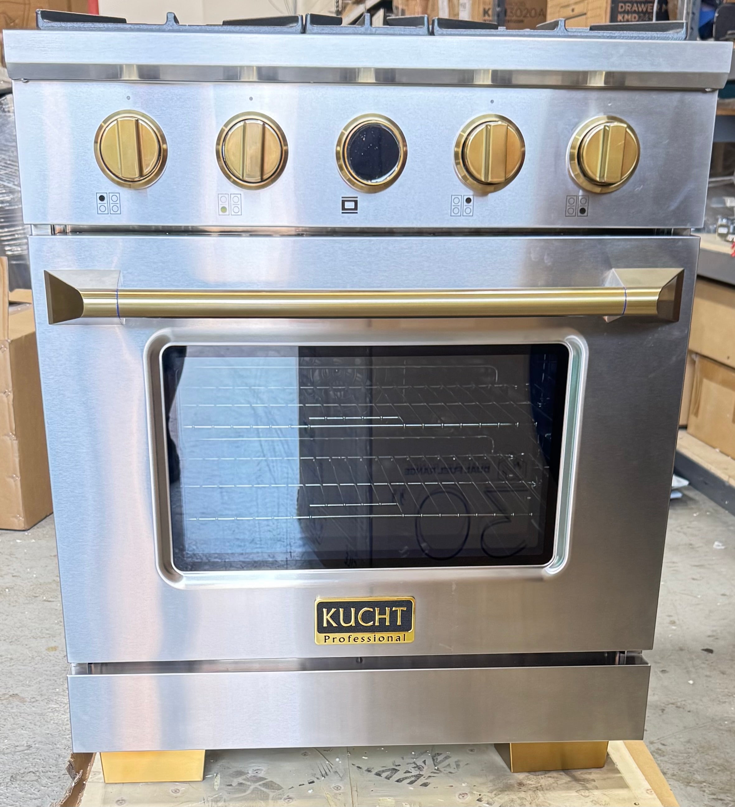 Kucht Professional KXP30-GL 30" Stainless Steel Dual Fuel Range