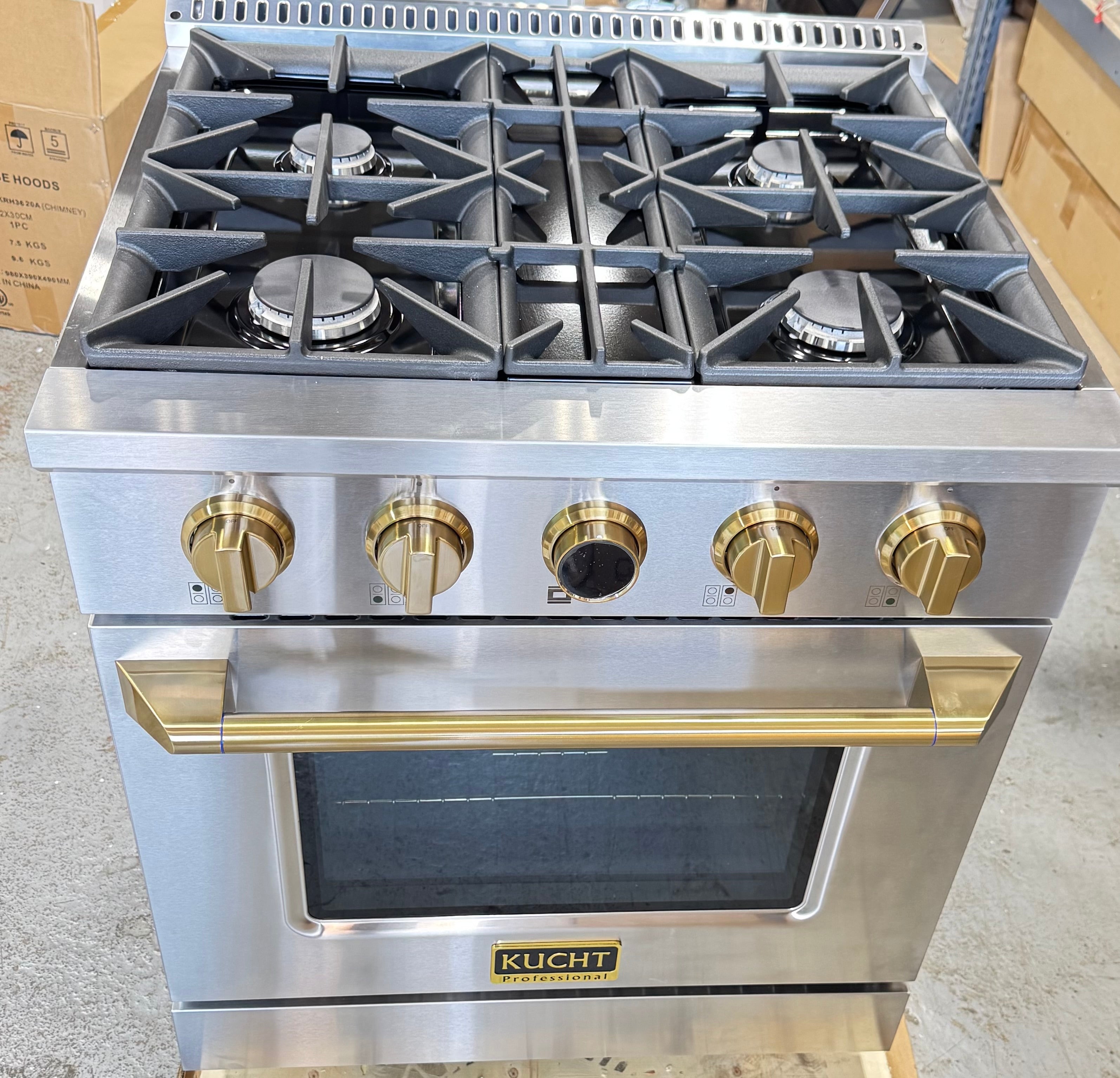 Kucht Professional KXP30-GL 30" Stainless Steel Dual Fuel Range
