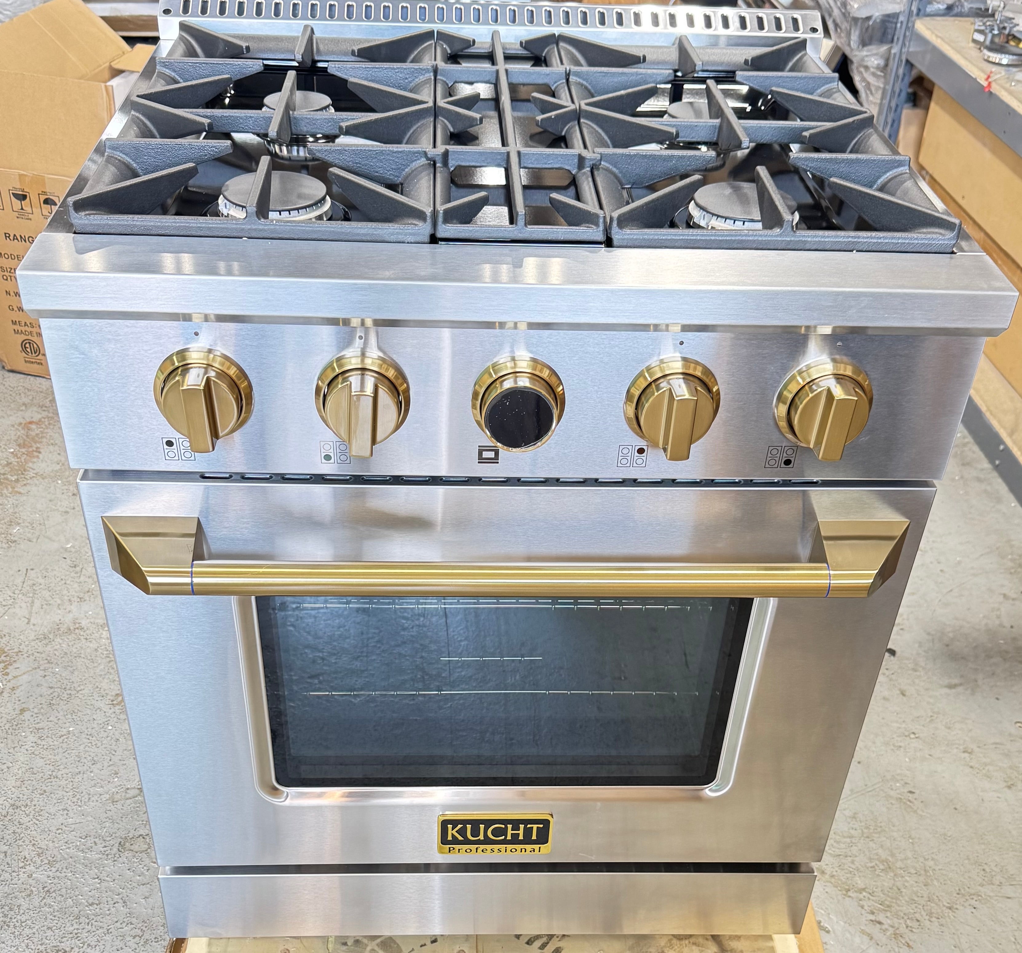 Kucht Professional KXP30-GL 30" Stainless Steel Dual Fuel Range