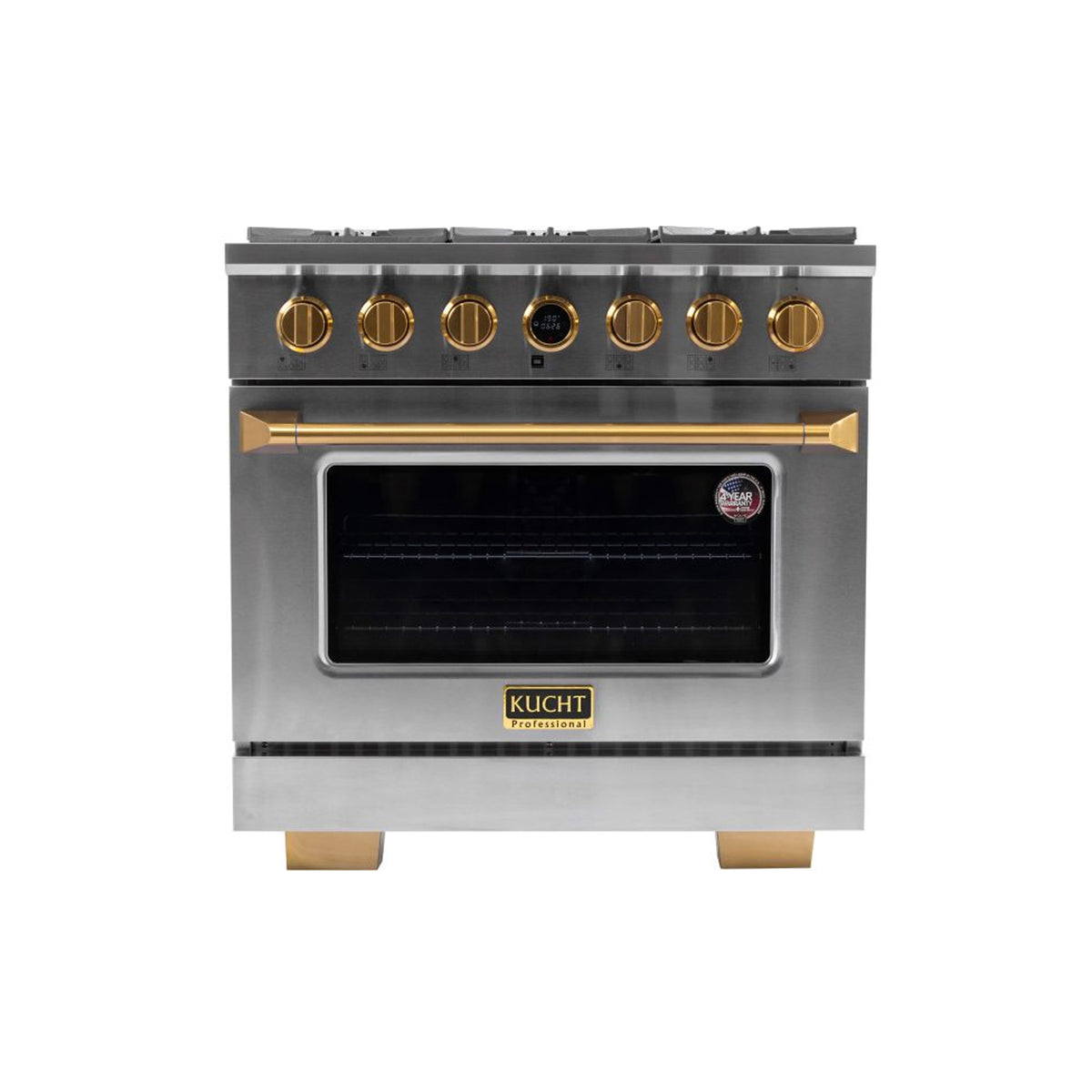 Kucht Professional KXP36-GL 36" Stainless Steel Dual Fuel Range