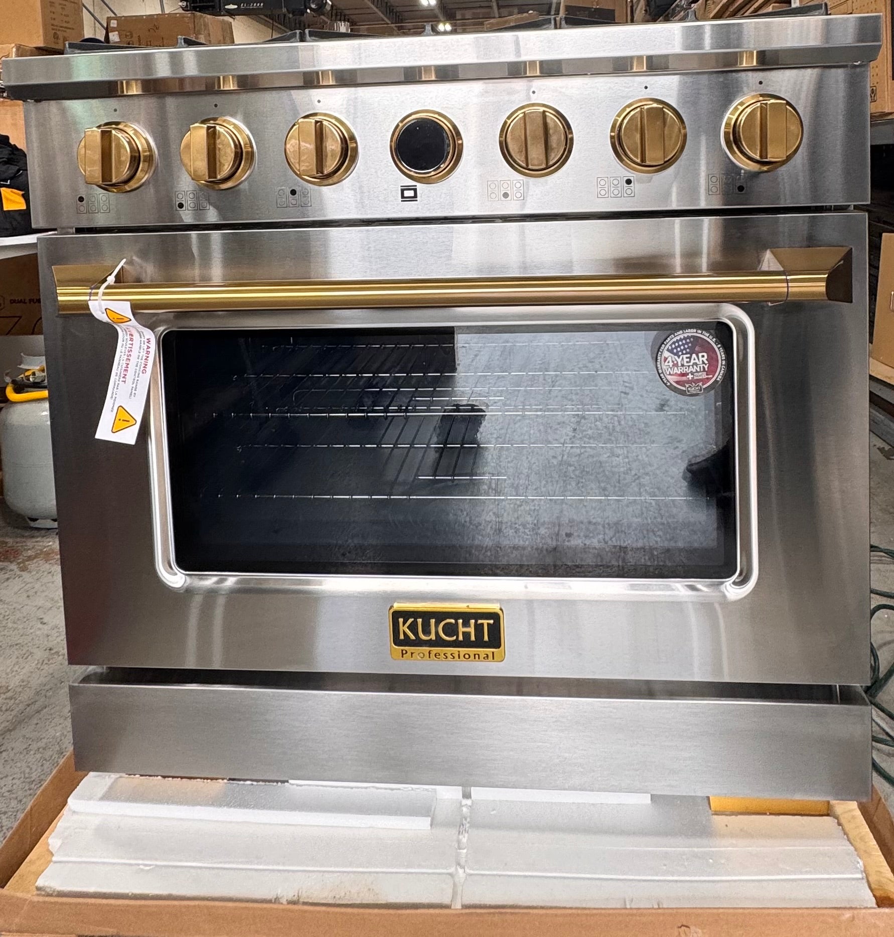 Kucht Professional KXP36-GL 36" Stainless Steel Dual Fuel Range