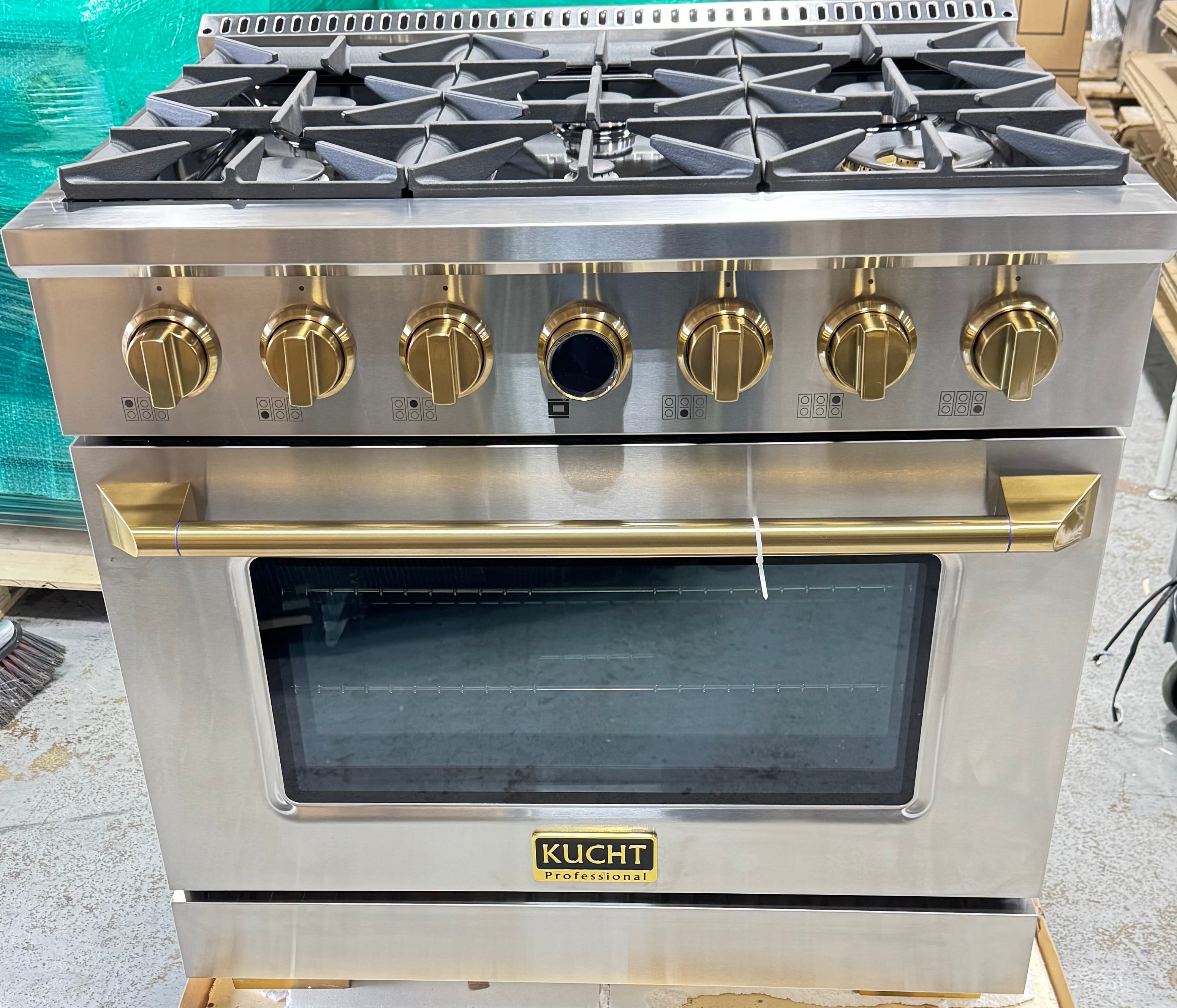 Kucht Professional KXP36-GL 36" Stainless Steel Dual Fuel Range