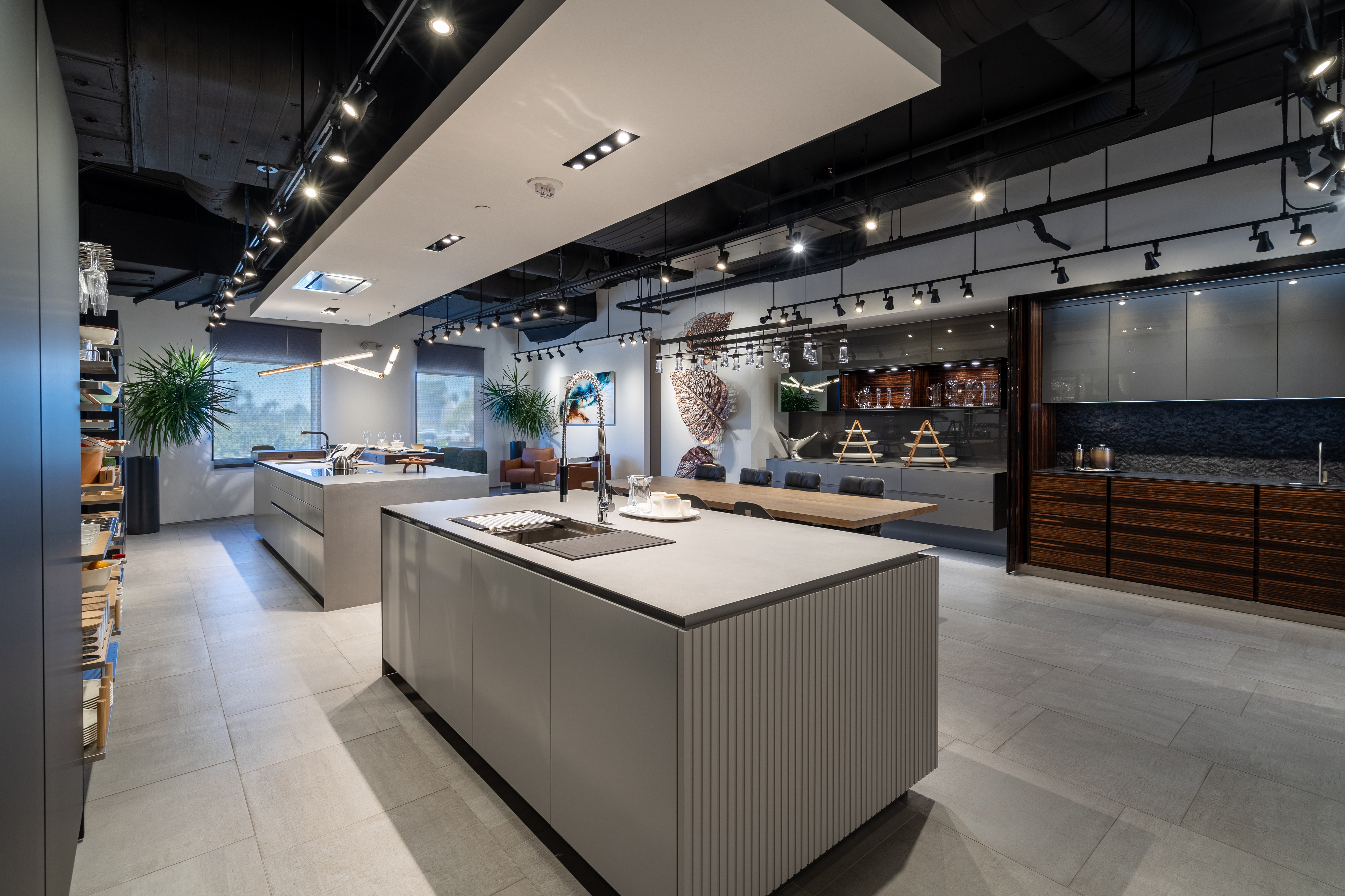 Eggersmann Black & Grey Work's Glass Modern Kitchen with Sub-Zero & Wolf Appliances