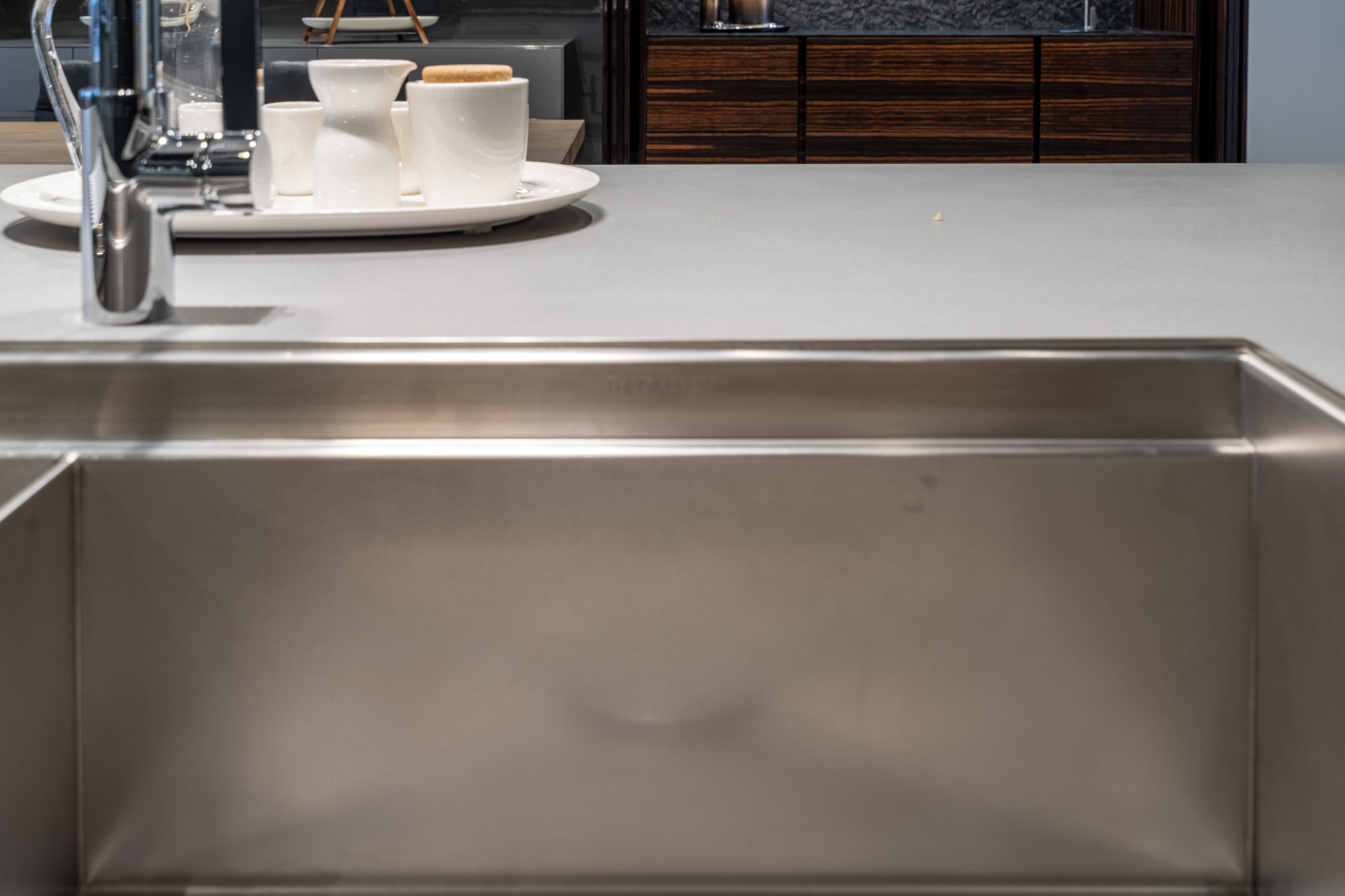 eggersmann Black & Grey Work's Glass Modern Kitchen with Sub-Zero & Wolf Appliances