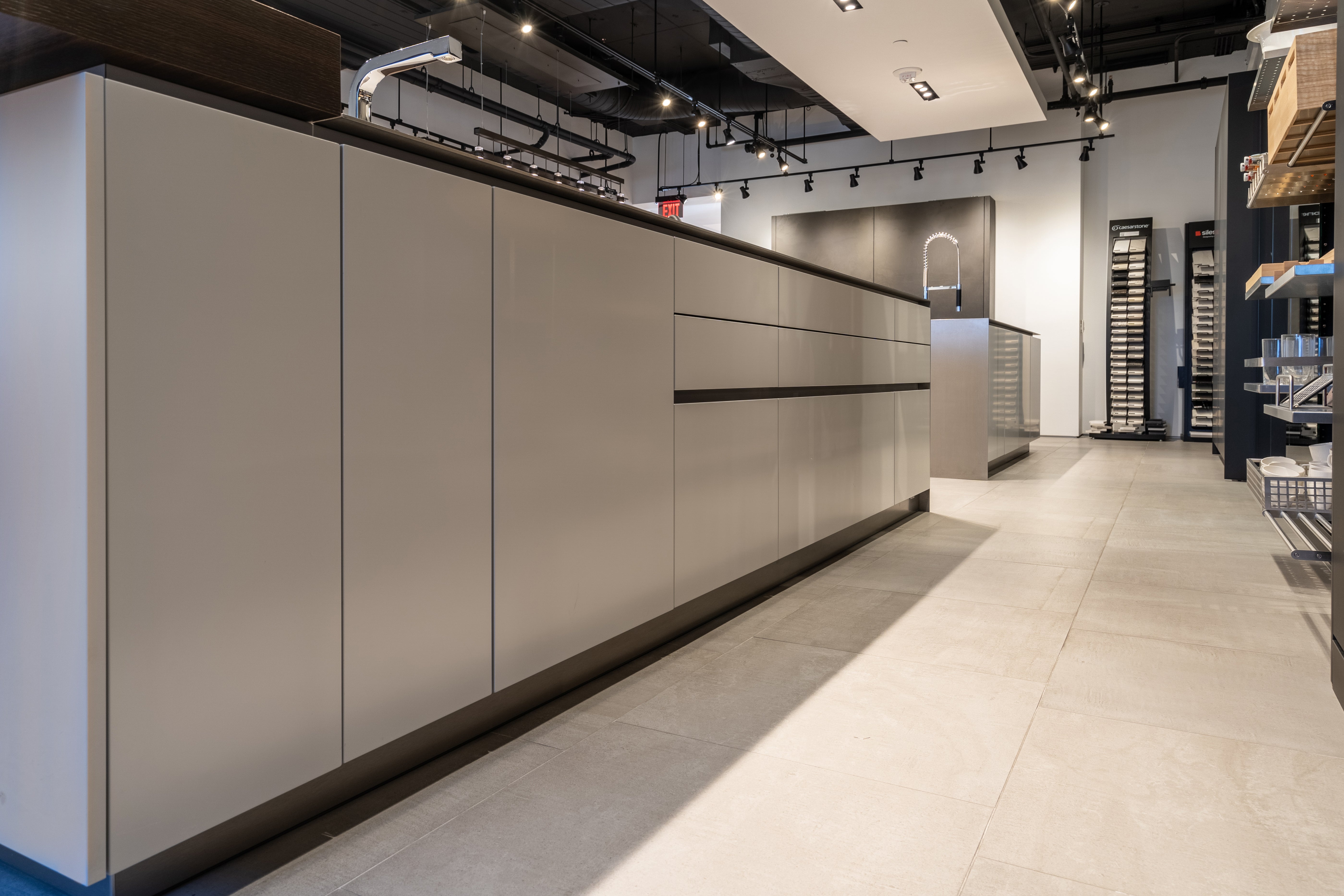 eggersmann Black & Grey Work's Glass Modern Kitchen with Sub-Zero & Wolf Appliances
