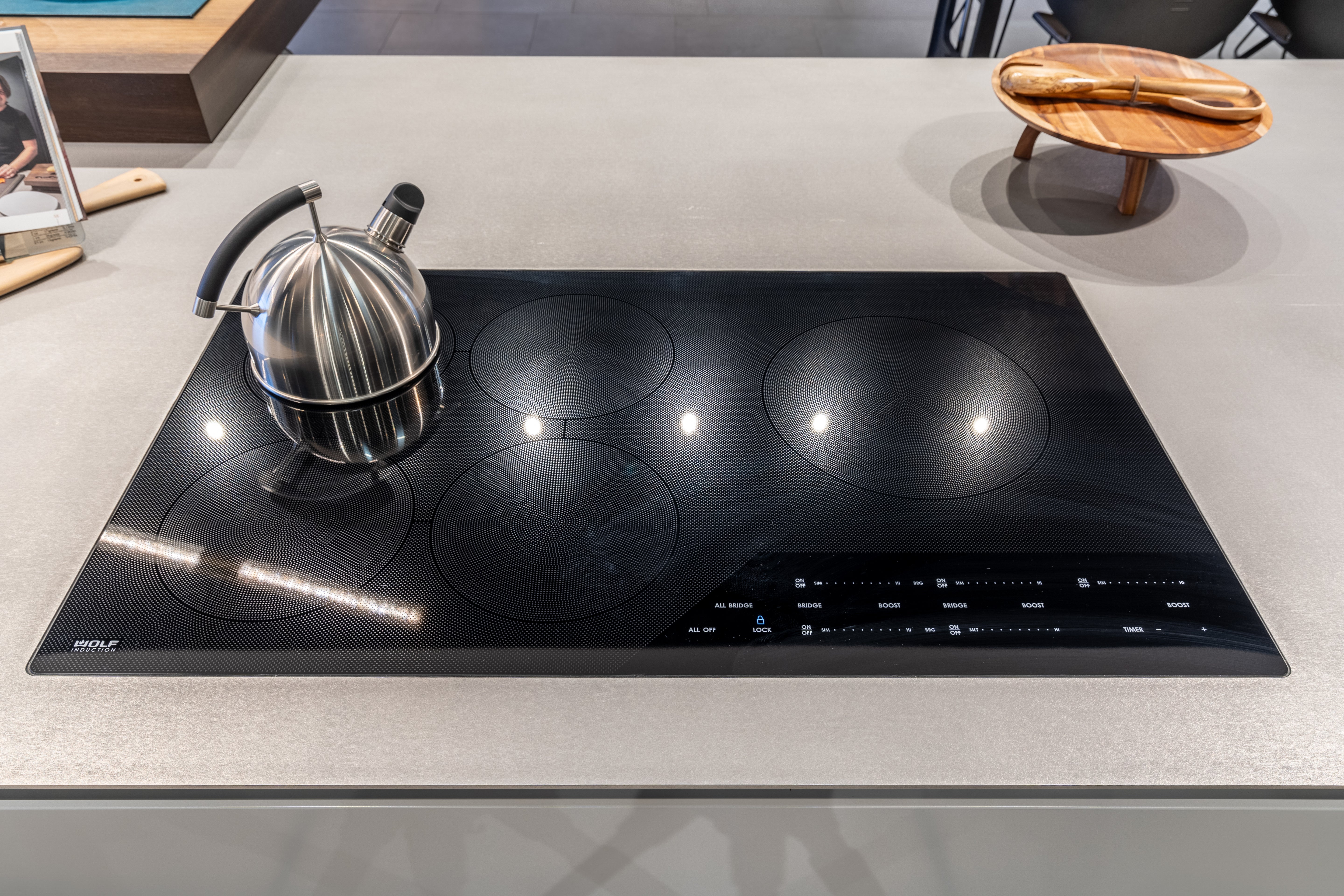 eggersmann Black & Grey Work's Glass Modern Kitchen with Sub-Zero & Wolf Appliances