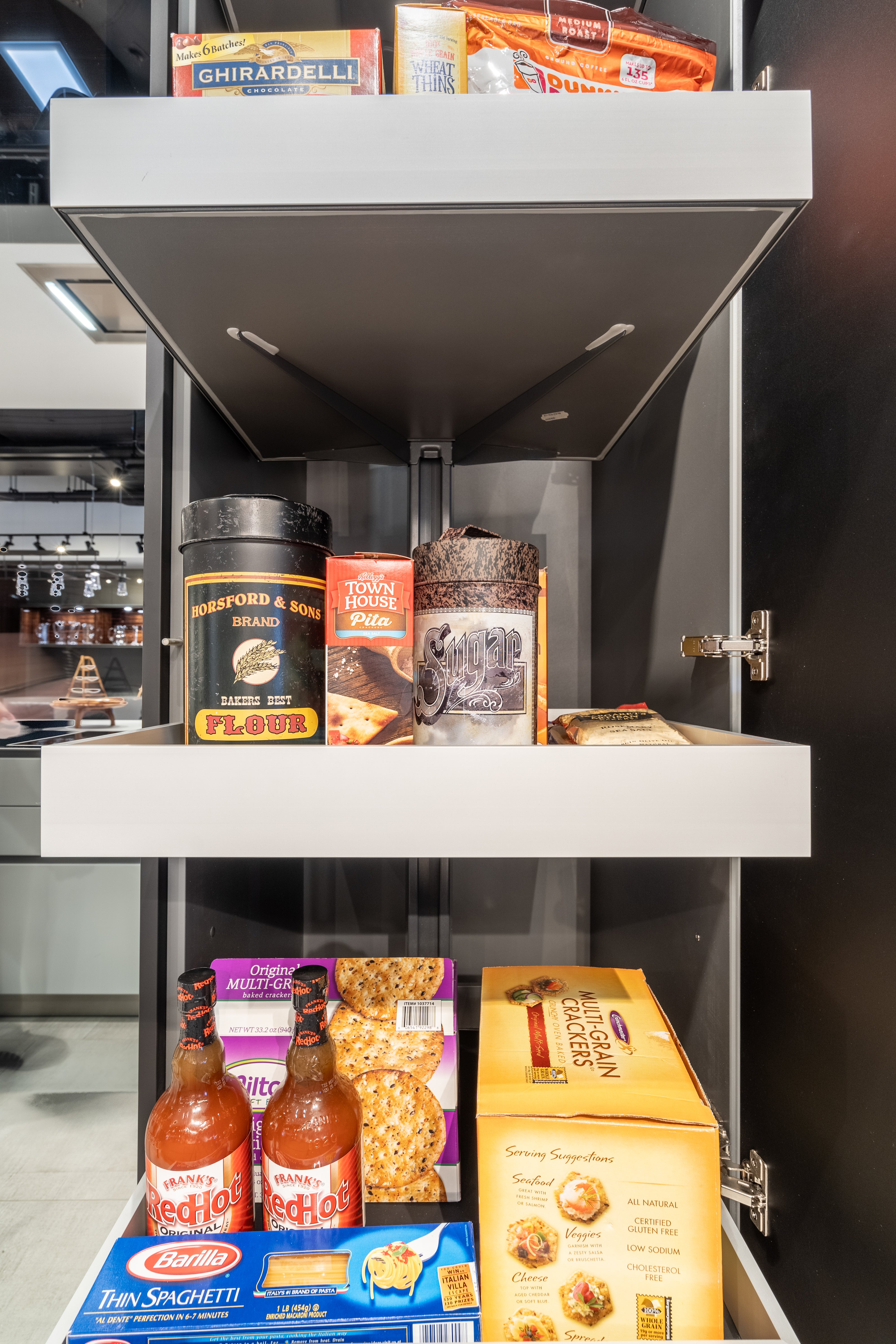 eggersmann Black & Grey Work's Glass Modern Kitchen with Sub-Zero & Wolf Appliances