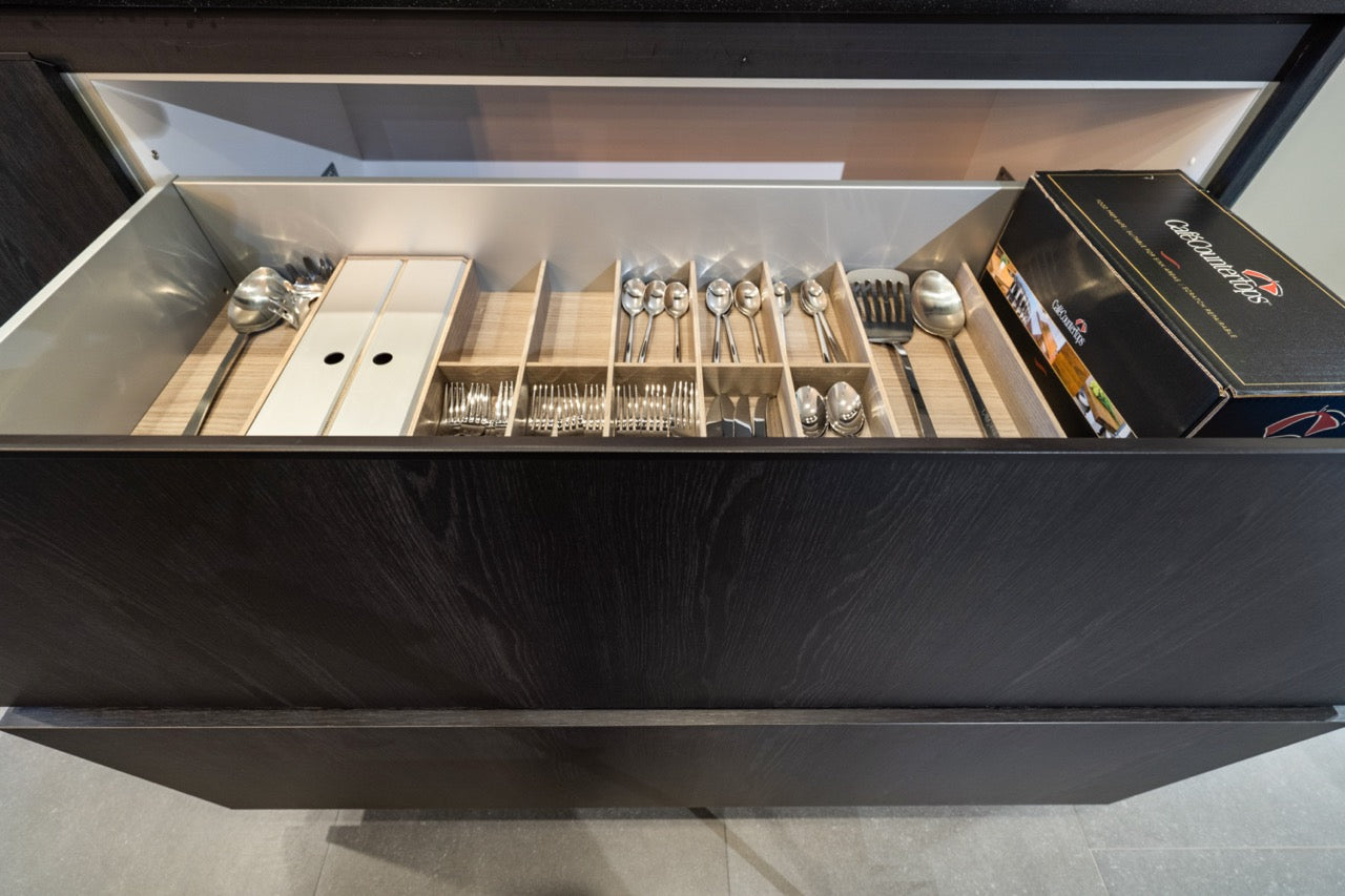 SieMatic Modern Black Kitchen with Island & Miele Appliances