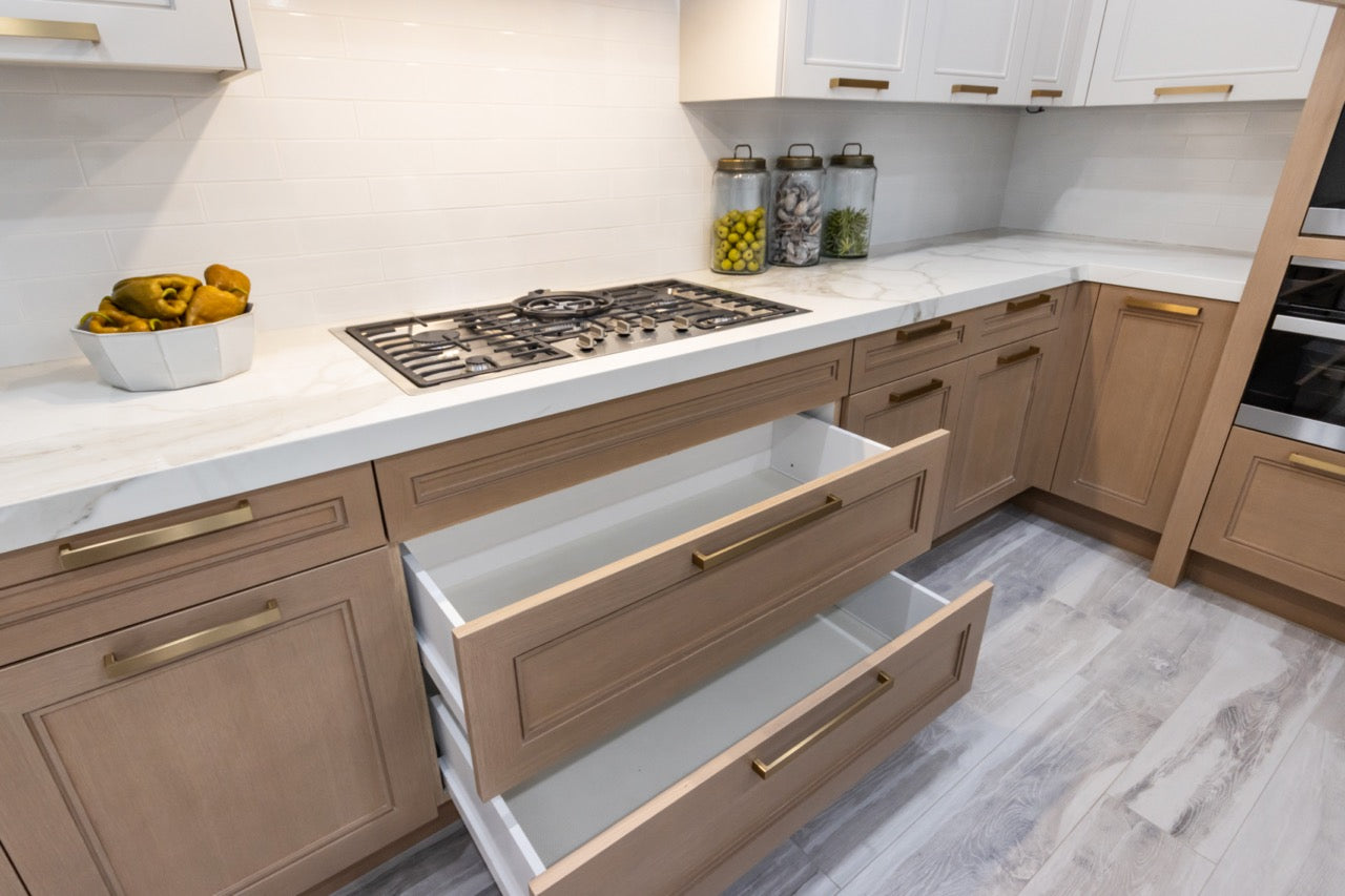 Irpinia Transitional White & Oak Kitchen with Miele Appliances