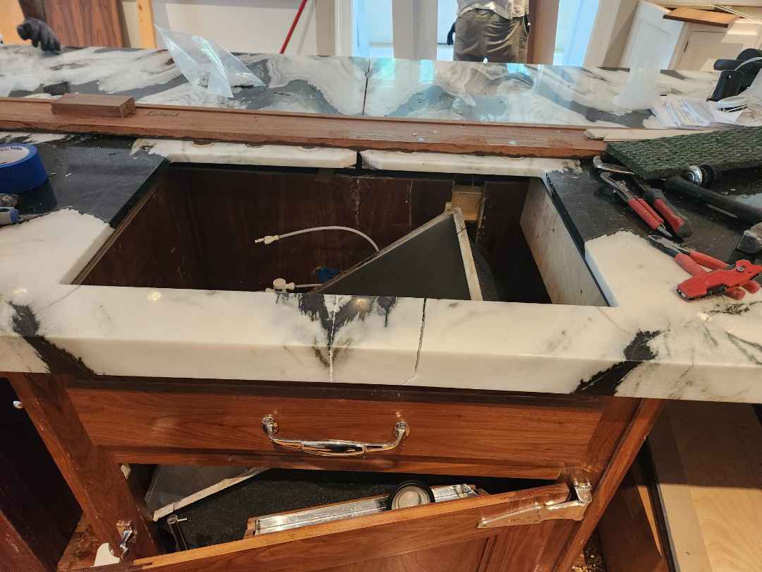 Christopher Peacock Transitional White Kitchen with Island and Miele Appliances