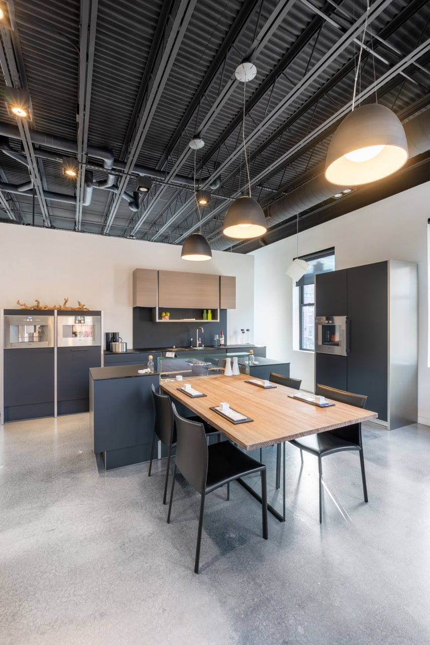 Poggenpohl Porsche Modern Matte Grey Kitchen with Gaggenau Appliances