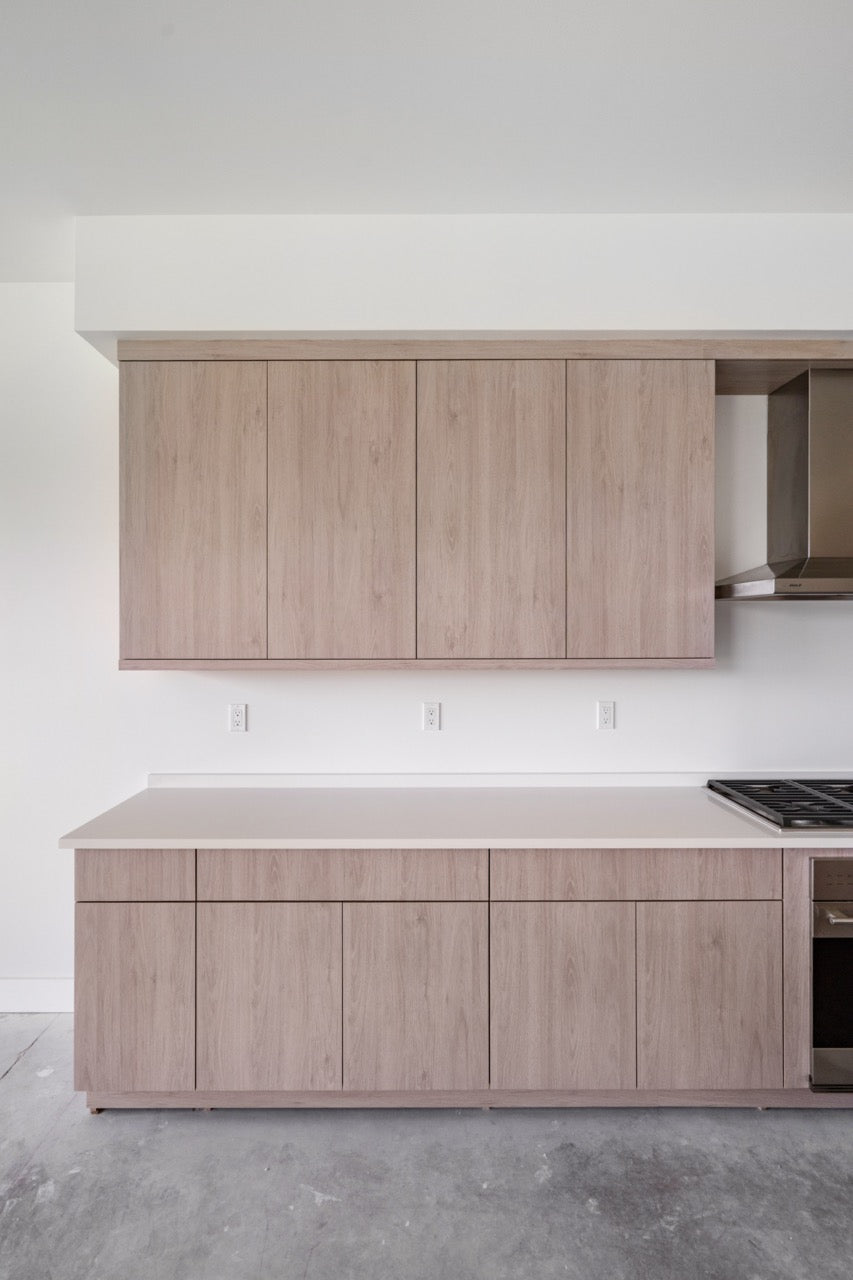 Cabico Sandy Oak Transitional Kitchen with Island & Wolf Appliances