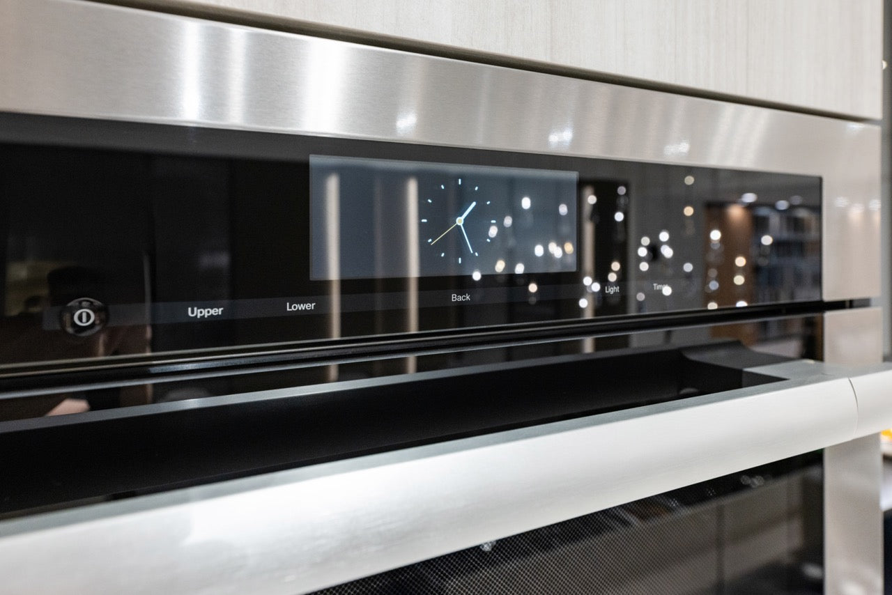 DOCA Modern Wood Veneer Black Kitchen with Island & Appliances