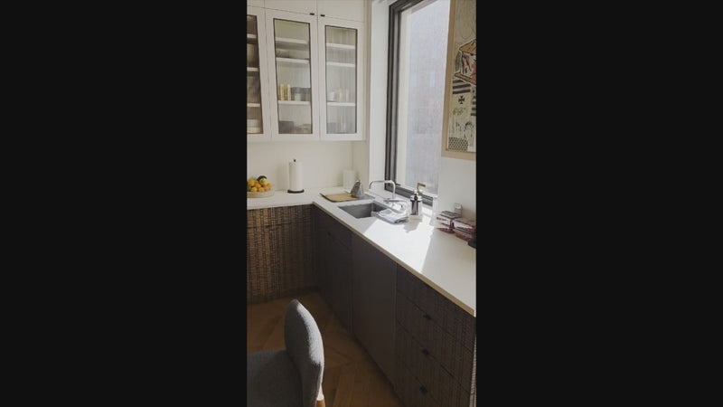 "The Maison Moderne" Kitchen with La Cornue CornuFé 110 Range and Marble Top Table